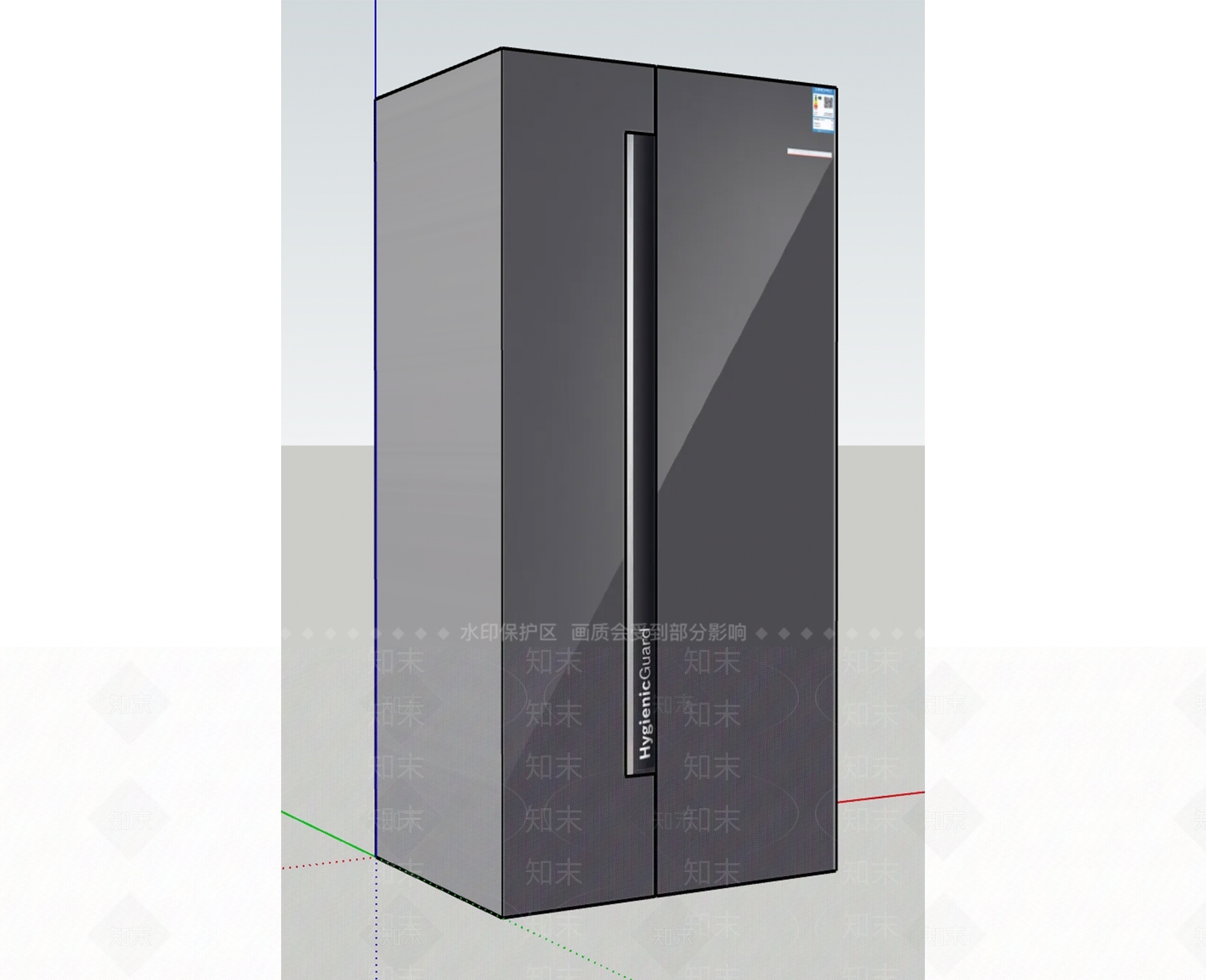冰柜SU模型下载【ID:1184328069】