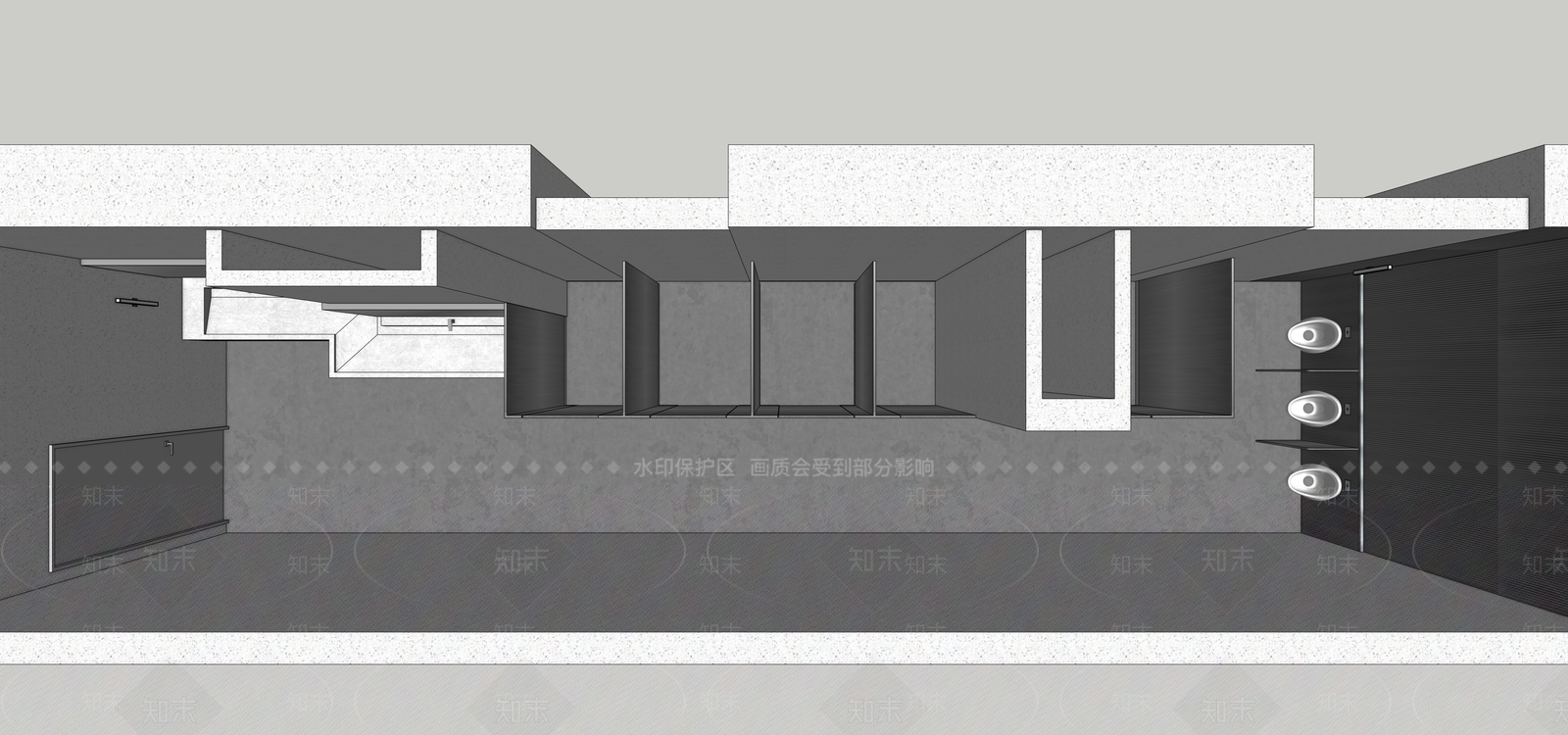 现代公共卫生间SU模型下载【ID:1184327987】