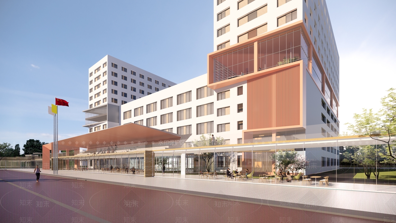 现代学校建筑SU模型下载【ID:1184328732】
