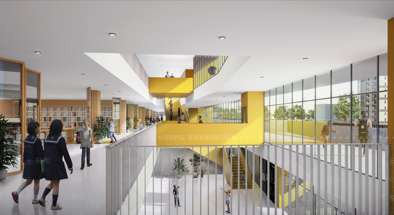 现代学校建筑SU模型下载【ID:1184328855】