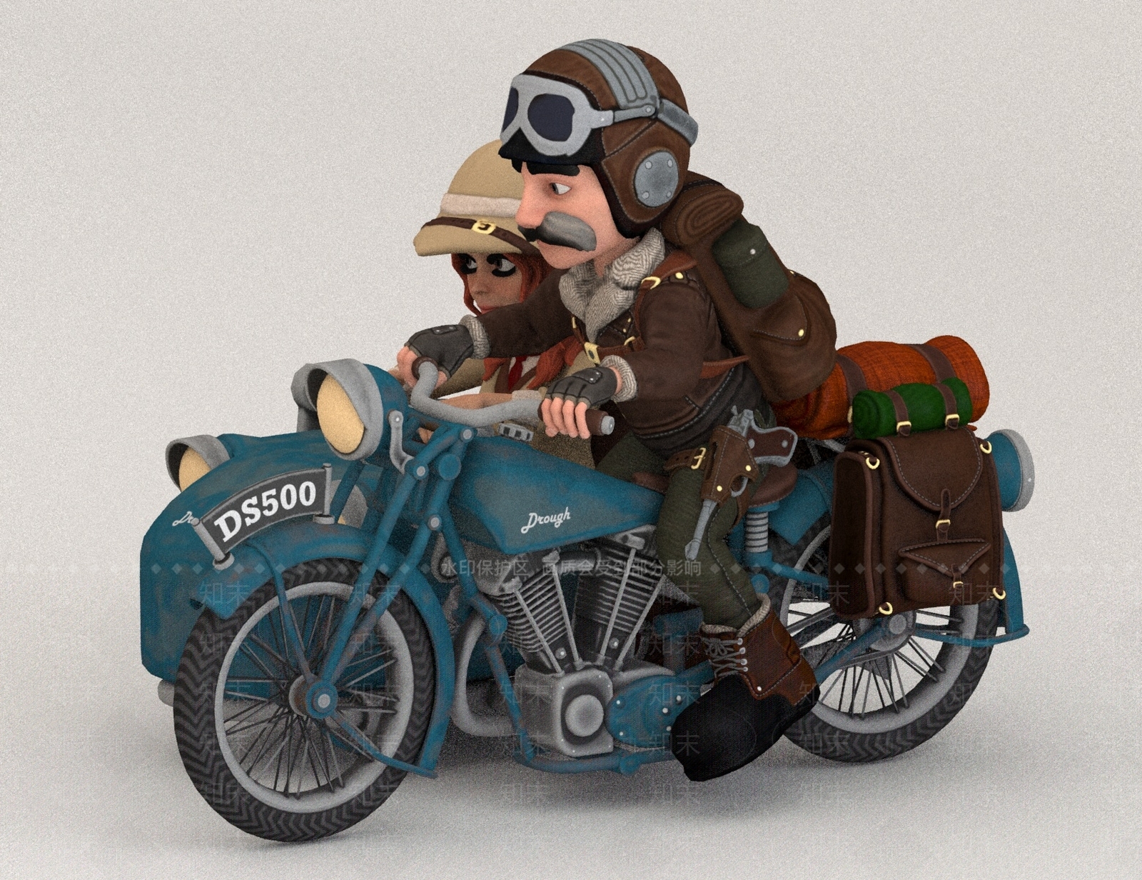 现代摆件组合3D模型下载【ID:1184329575】