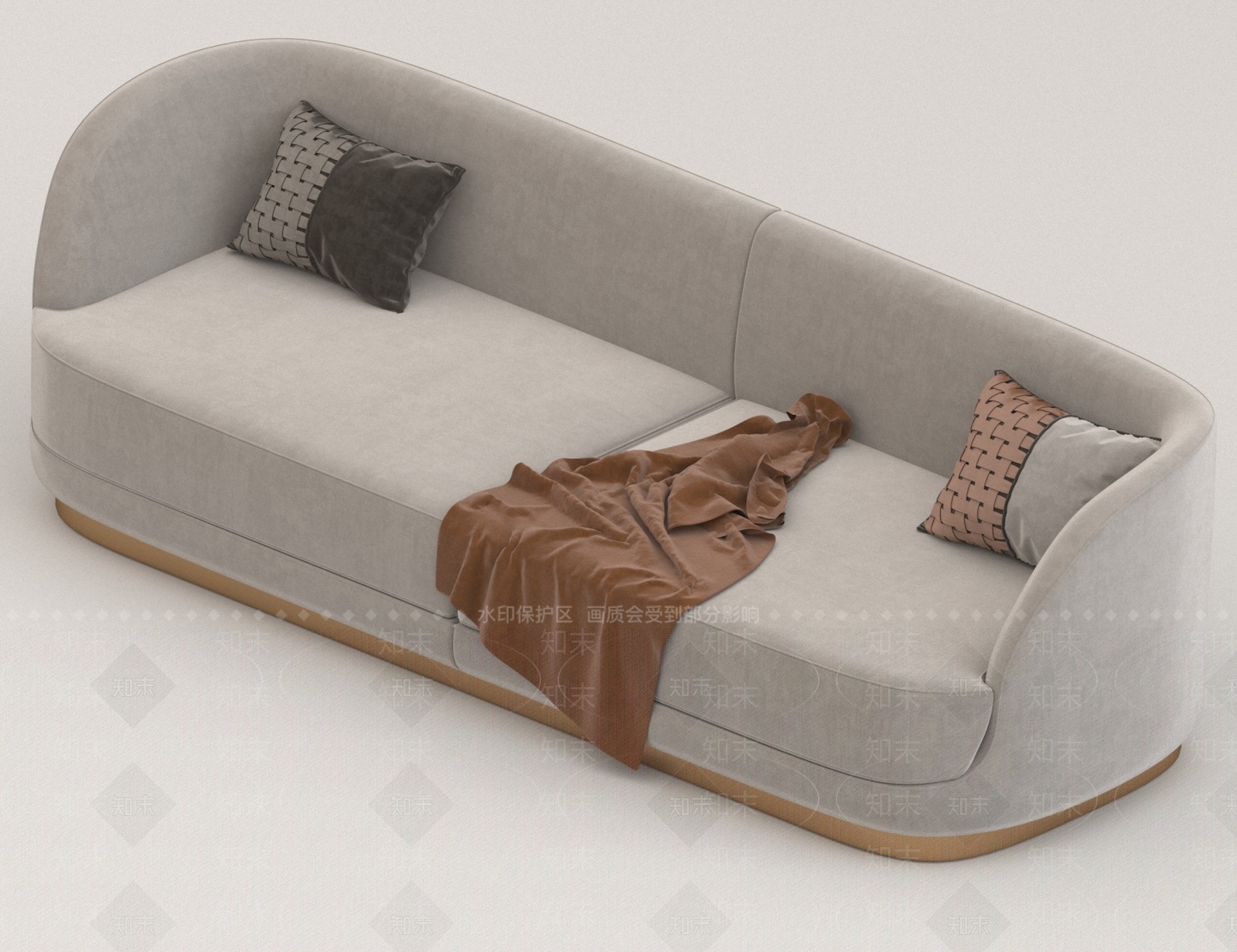 现代双人沙发3D模型下载【ID:1184330205】