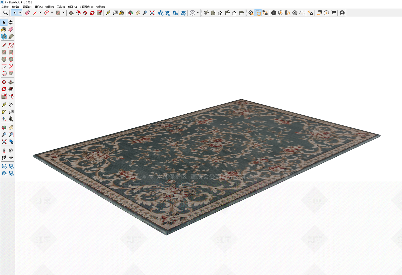 美式欧式地毯SU模型下载【ID:1184335506】