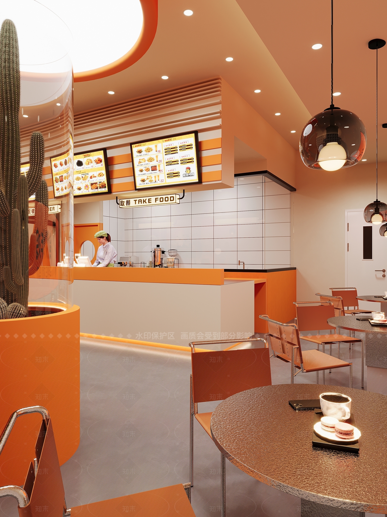 现代极简其他餐饮空间3D模型下载【ID:1184338269】