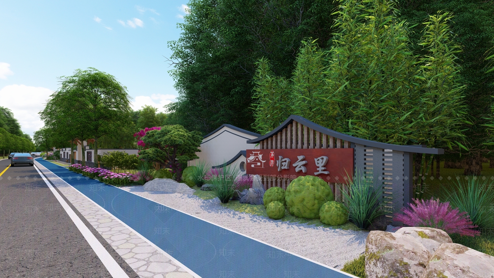 新中式乡村庭院SU模型下载【ID:1184569964】