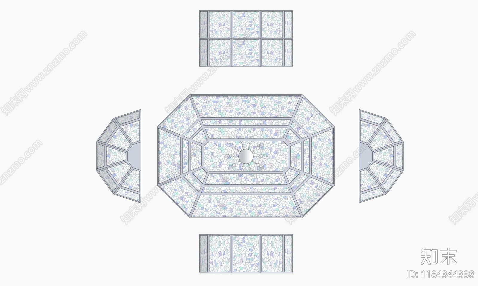 法式欧式吊顶SU模型下载【ID:1184344338】