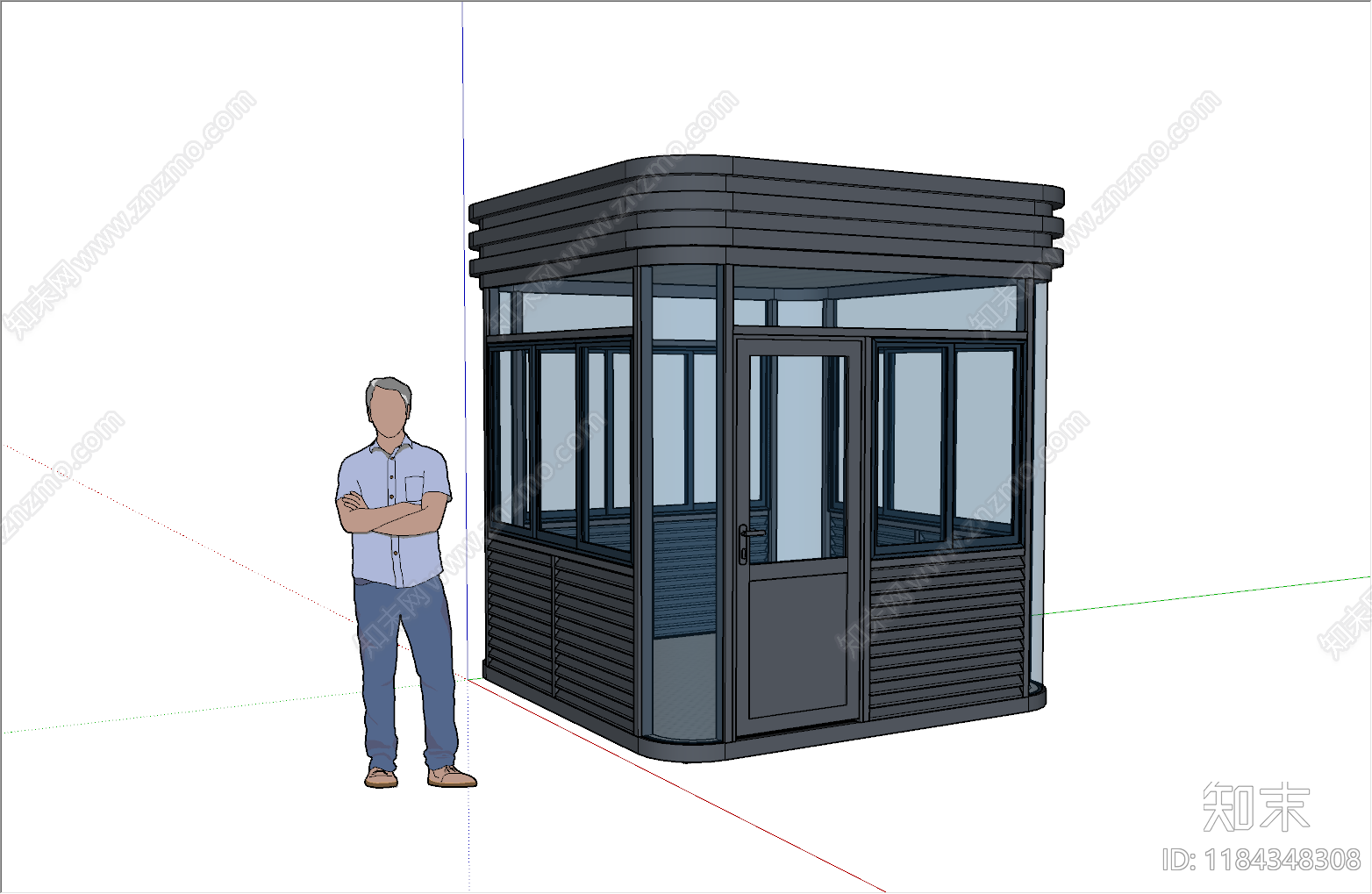 现代简约亭子SU模型下载【ID:1184348308】