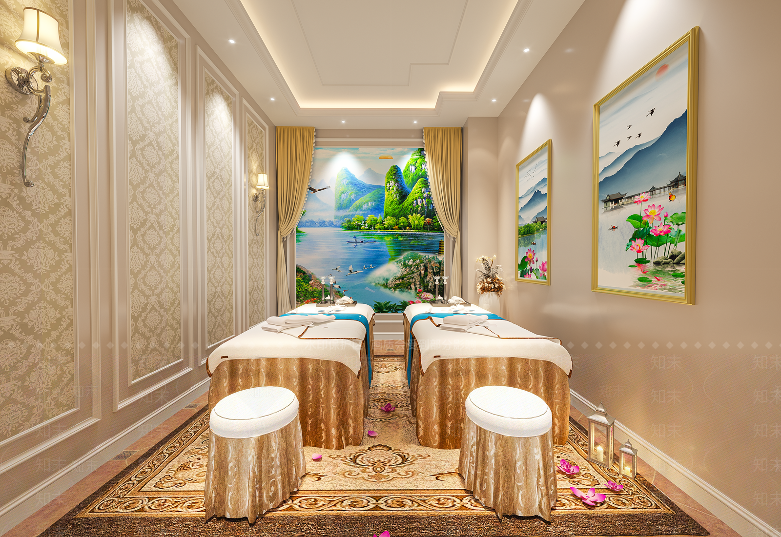 现代简欧美容院3D模型下载【ID:1184353961】