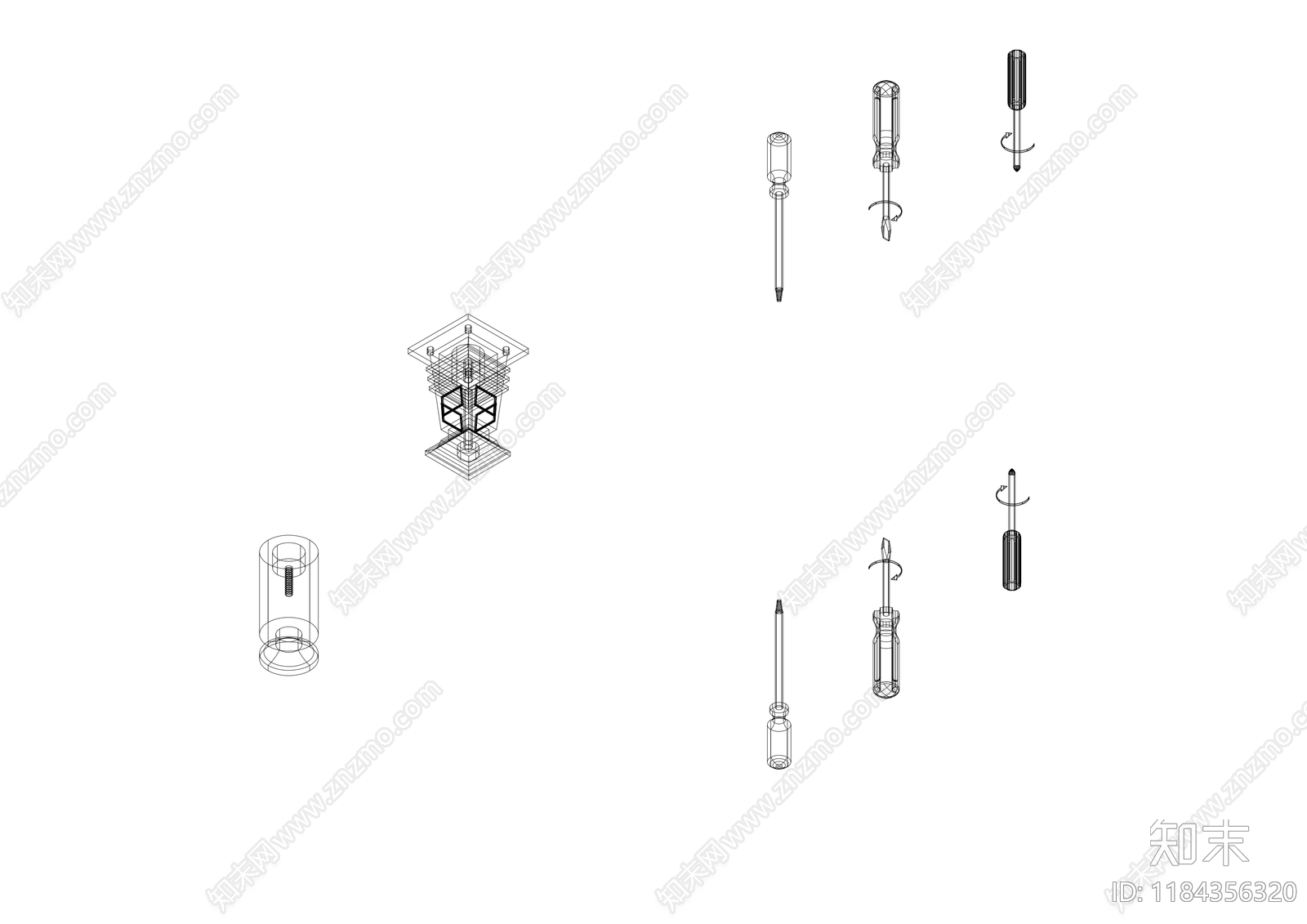 现代五金管件施工图下载【ID:1184356320】