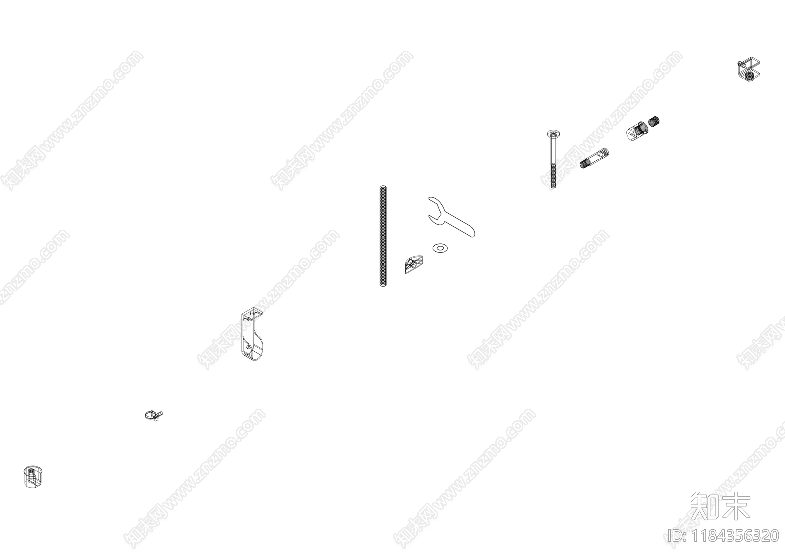 现代五金管件cad施工图下载【ID:1184356320】