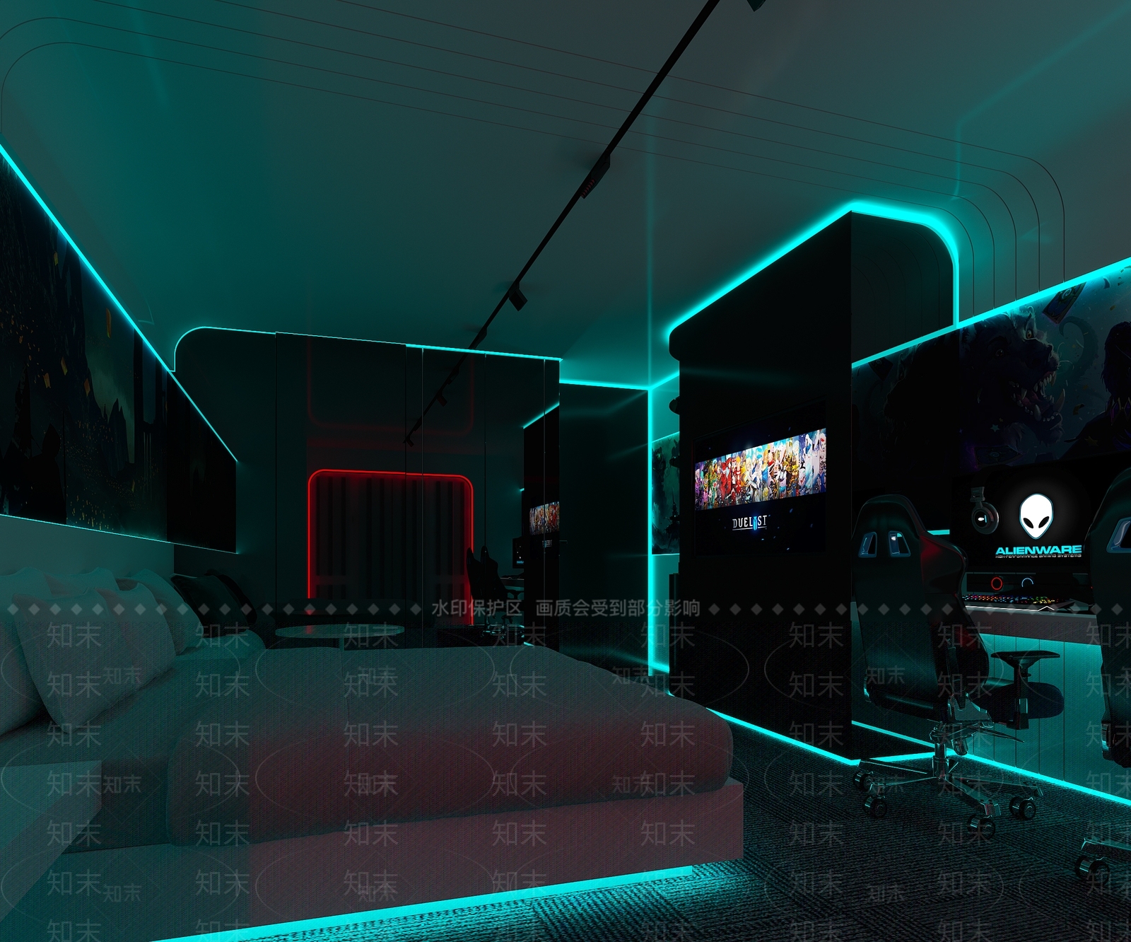 现代工业电竞房3D模型下载【ID:1184358390】