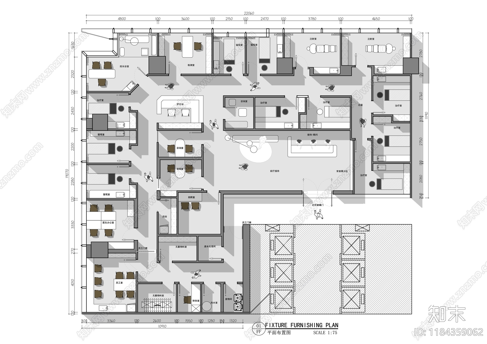 现代其他工装空间cad施工图下载【ID:1184359062】