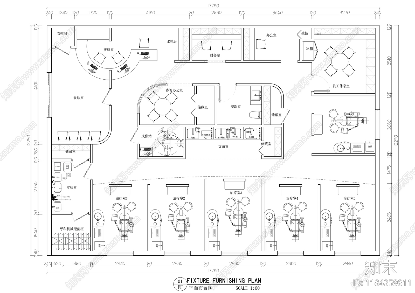 现代医院cad施工图下载【ID:1184359811】