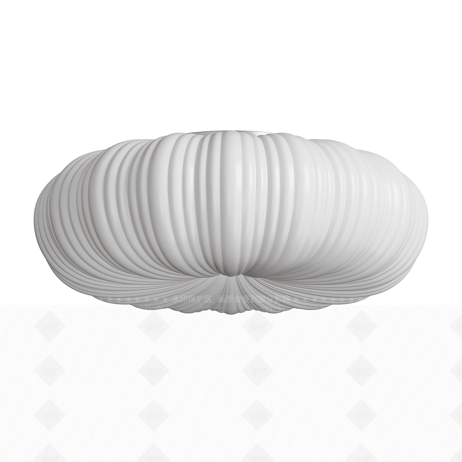 侘寂奶油吸顶灯3D模型下载【ID:1184362410】