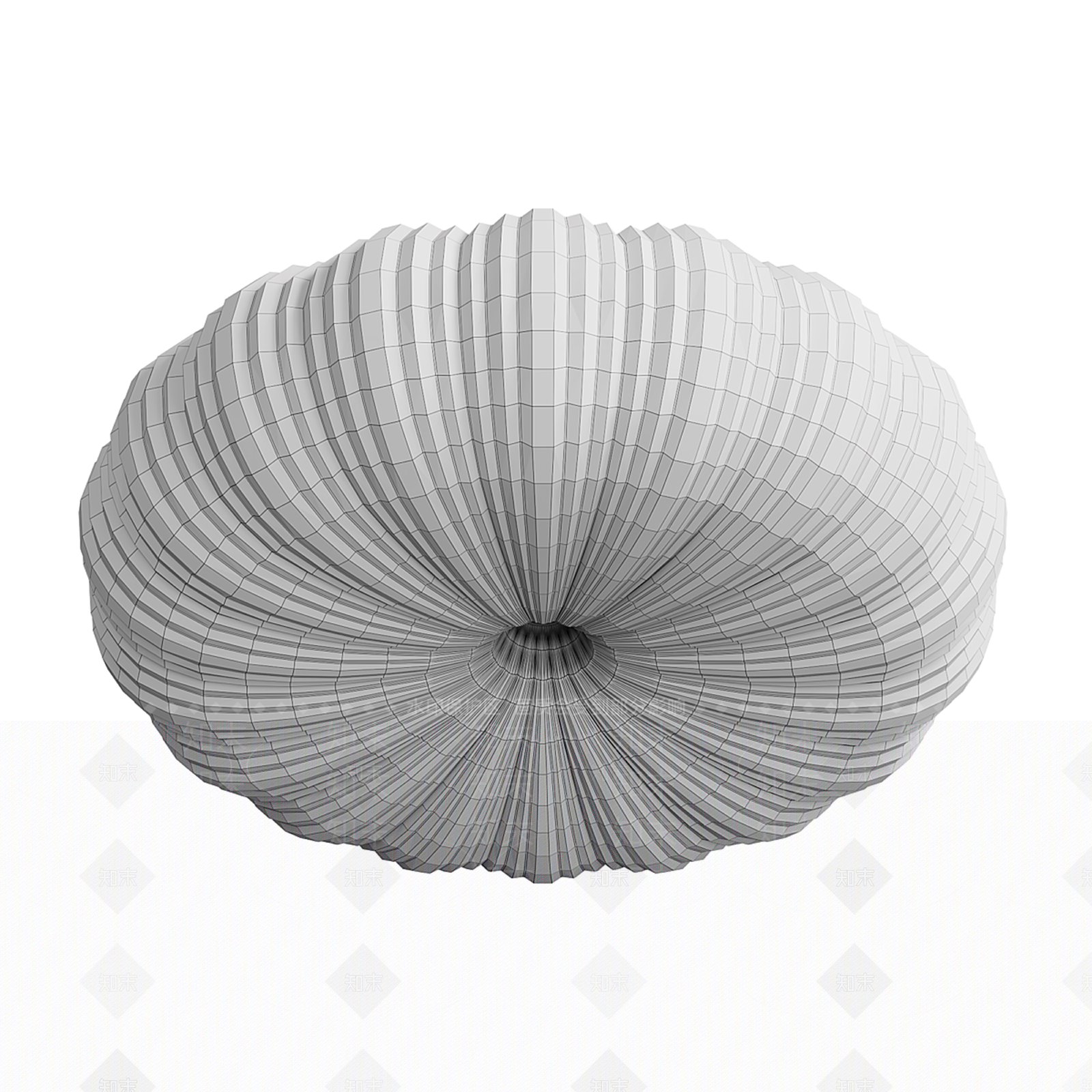 侘寂奶油吸顶灯3D模型下载【ID:1184362410】