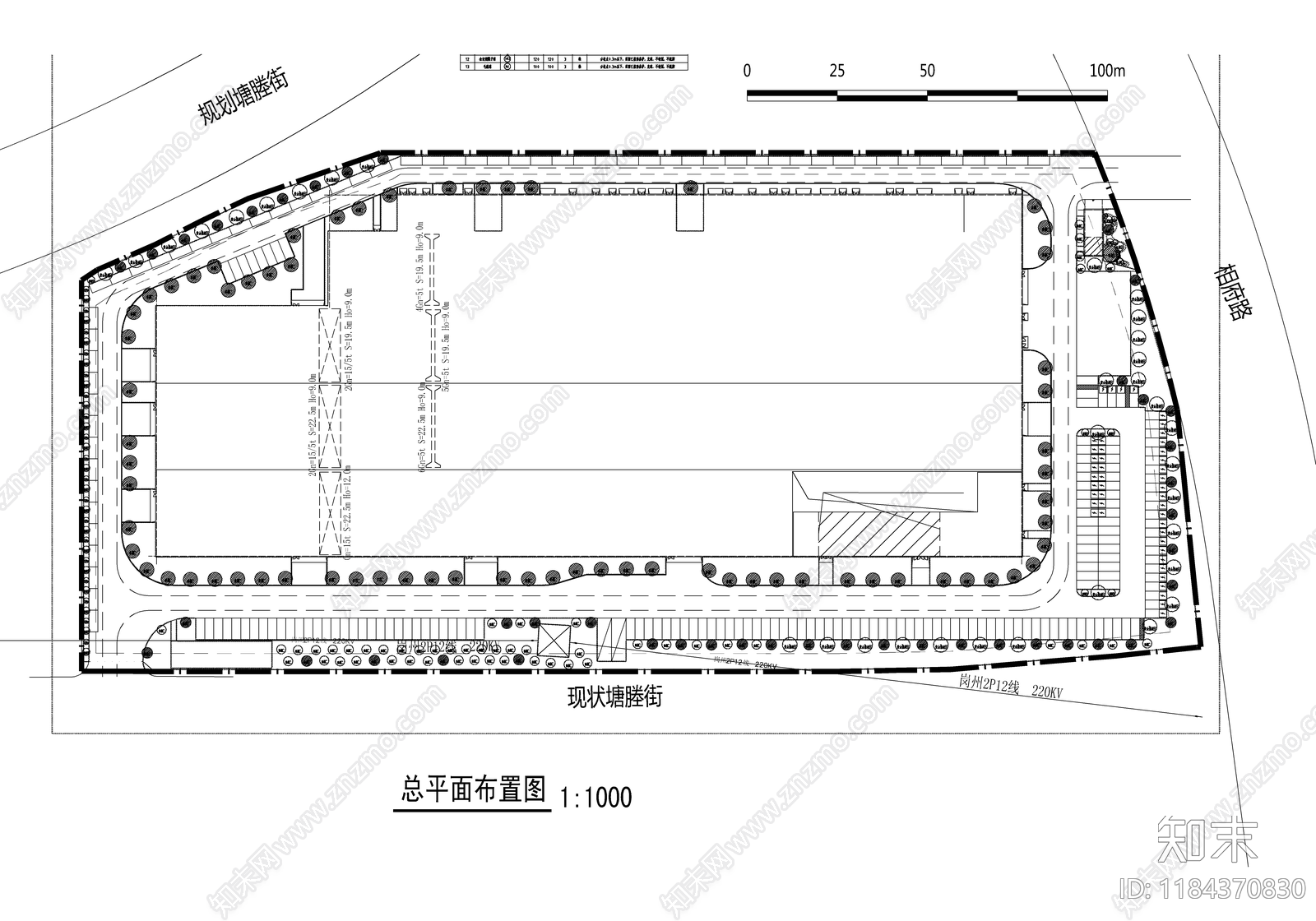 现代广场cad施工图下载【ID:1184370830】