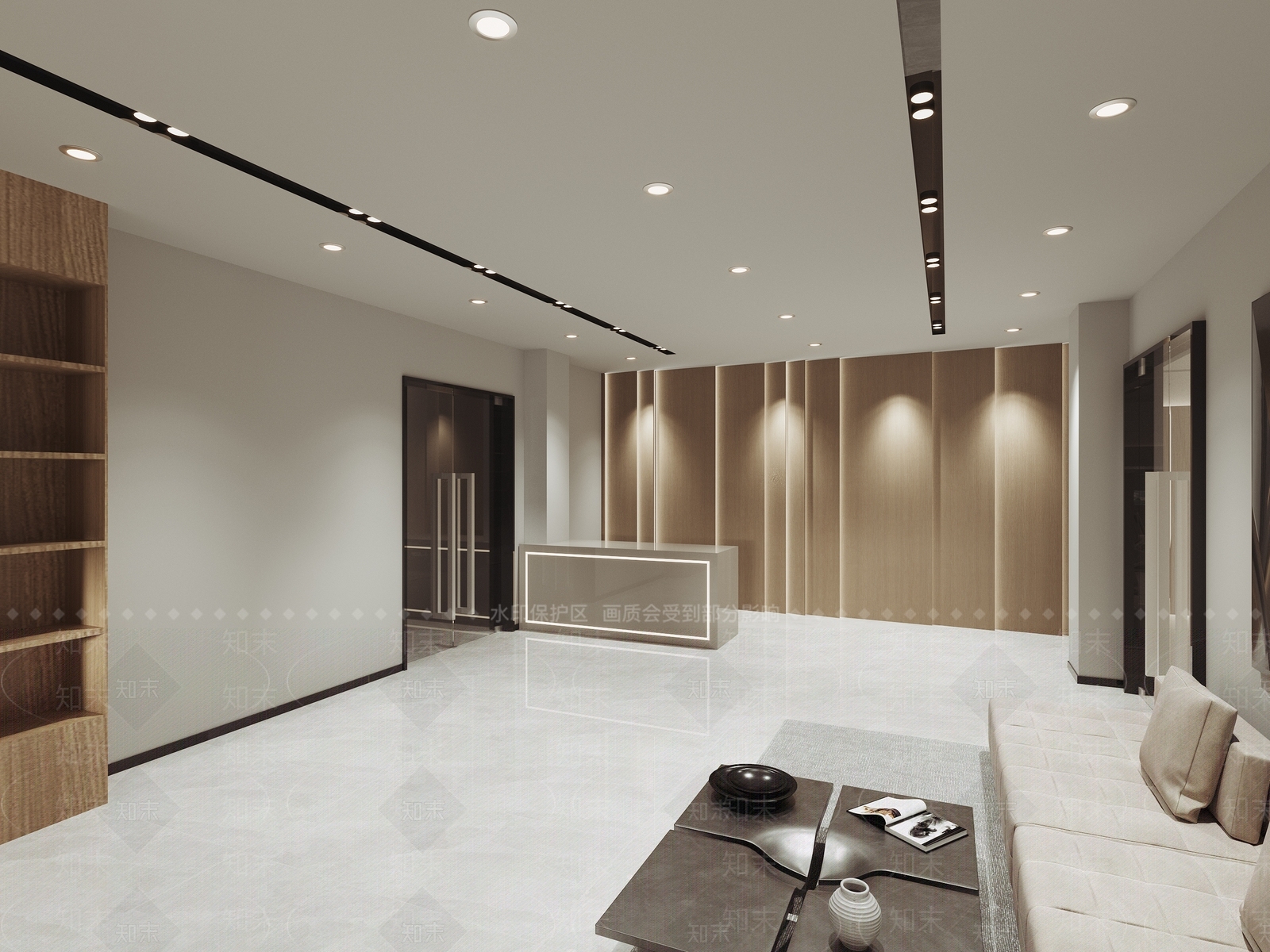 现代办公大厅3D模型下载【ID:1184381351】