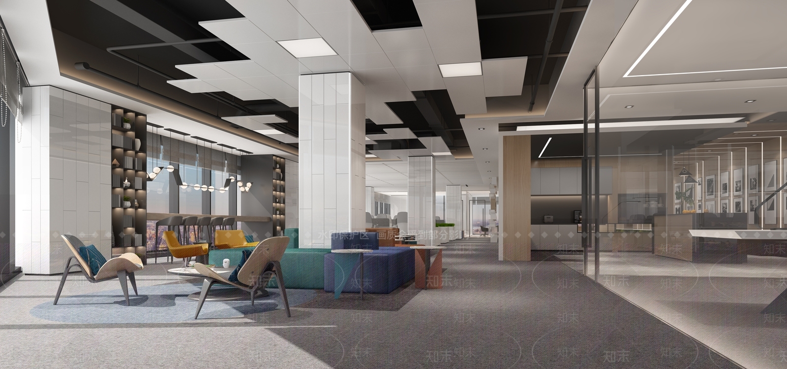 现代办公室3D模型下载【ID:1184381340】