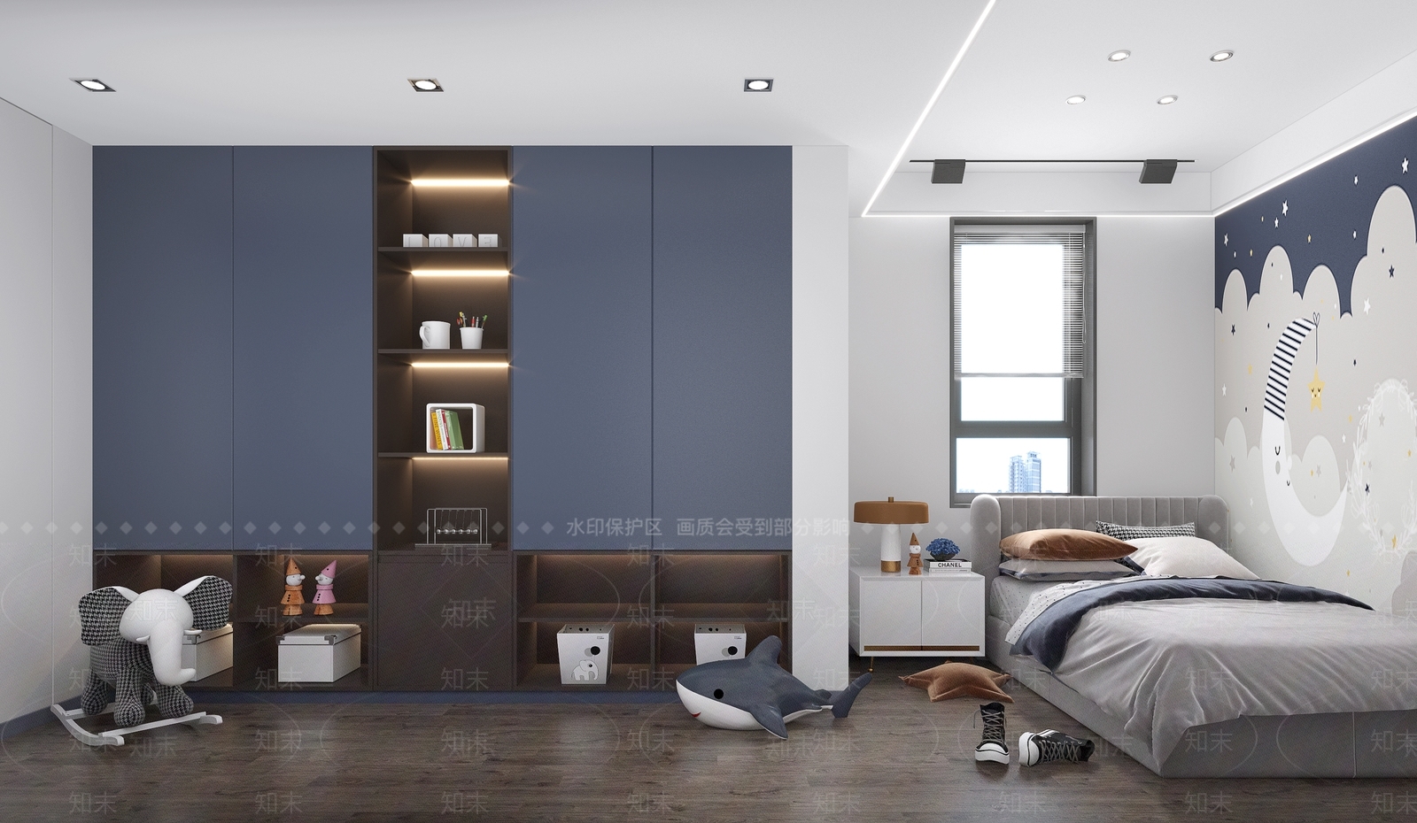 现代榻榻米卧室3D模型下载【ID:1184389458】