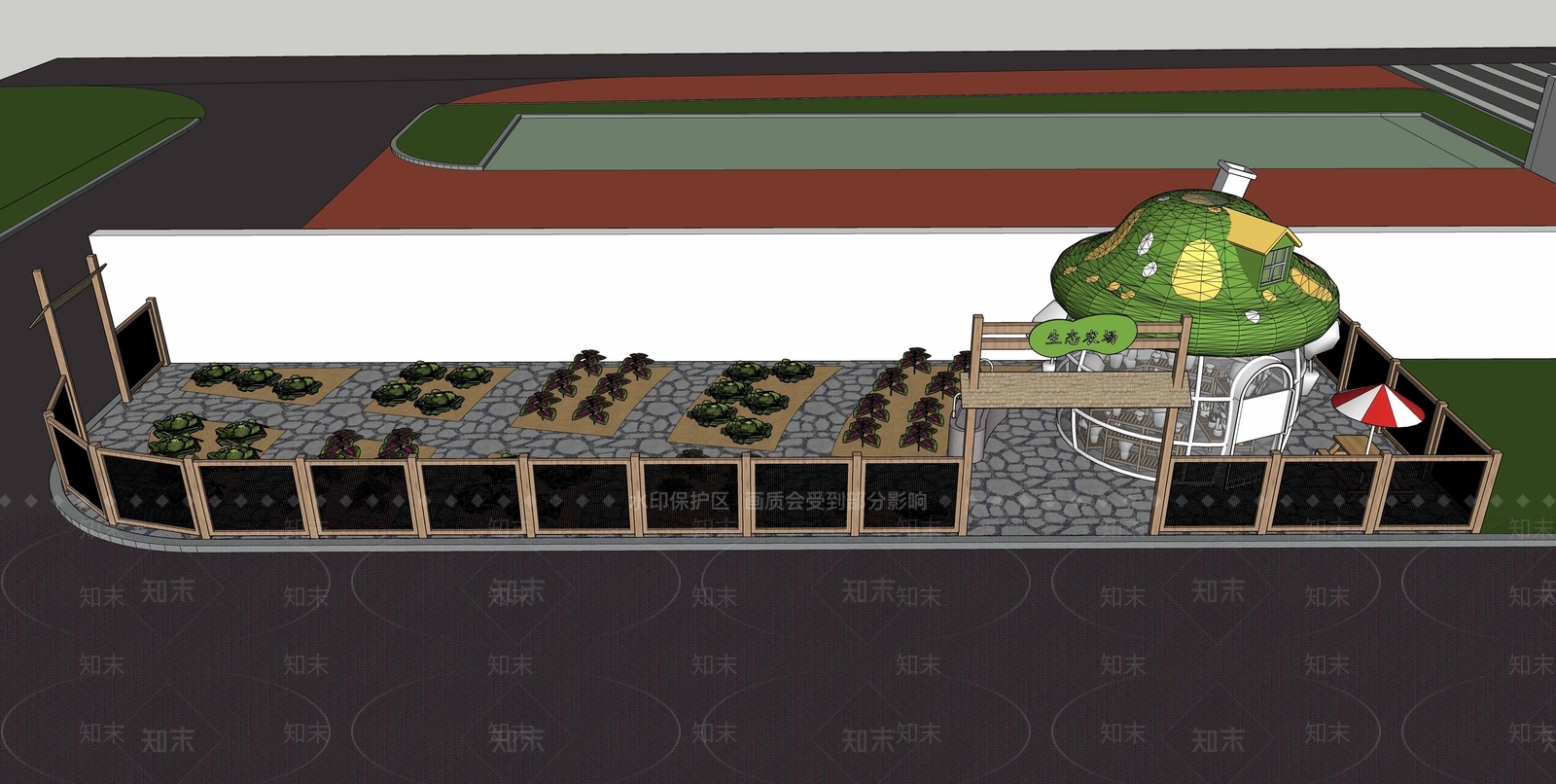 现代校园景观SU模型下载【ID:1184389873】