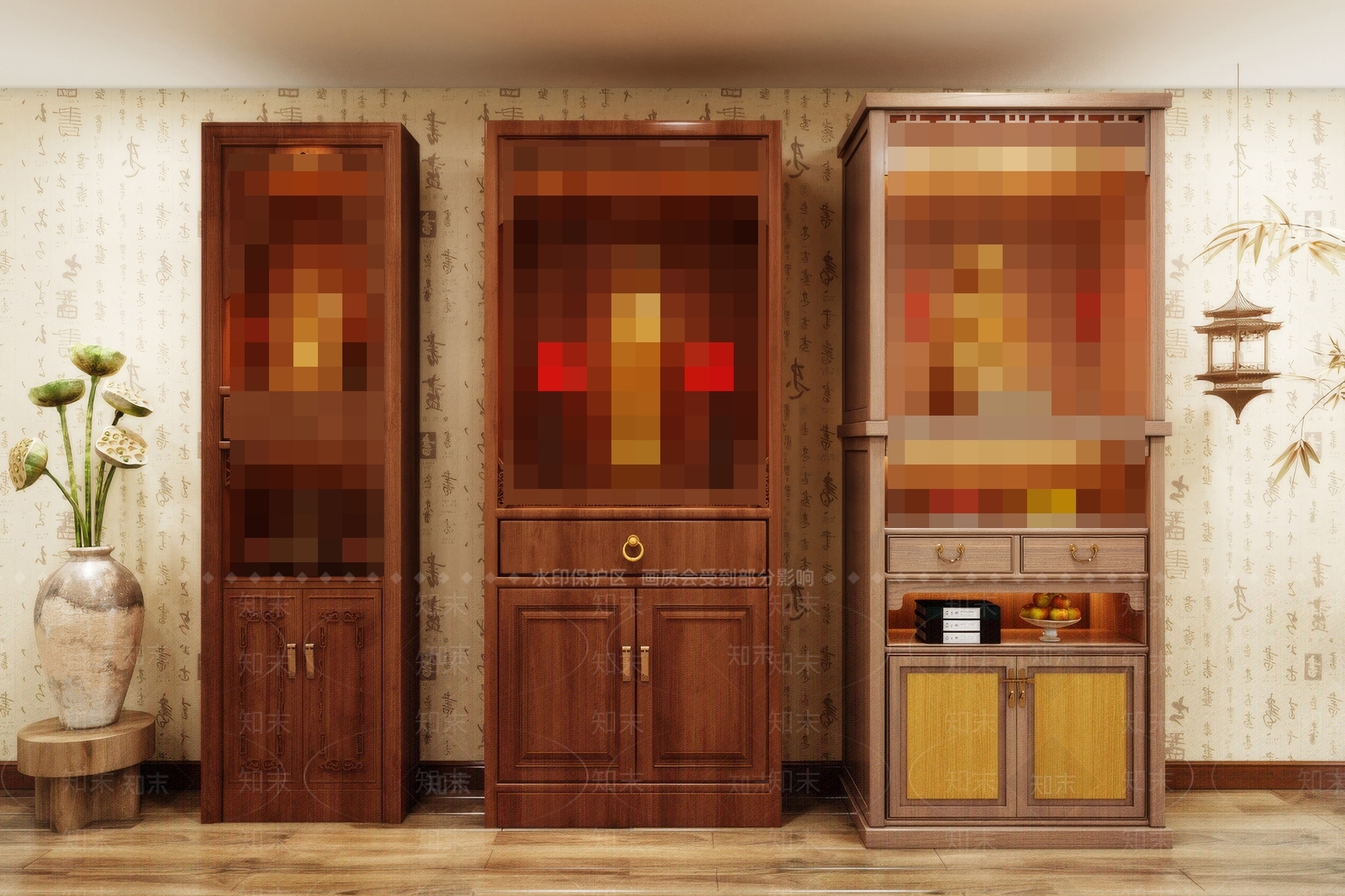 中式佛龛3D模型下载【ID:1184390457】