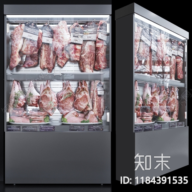 现代肉店3D模型下载【ID:1184391535】