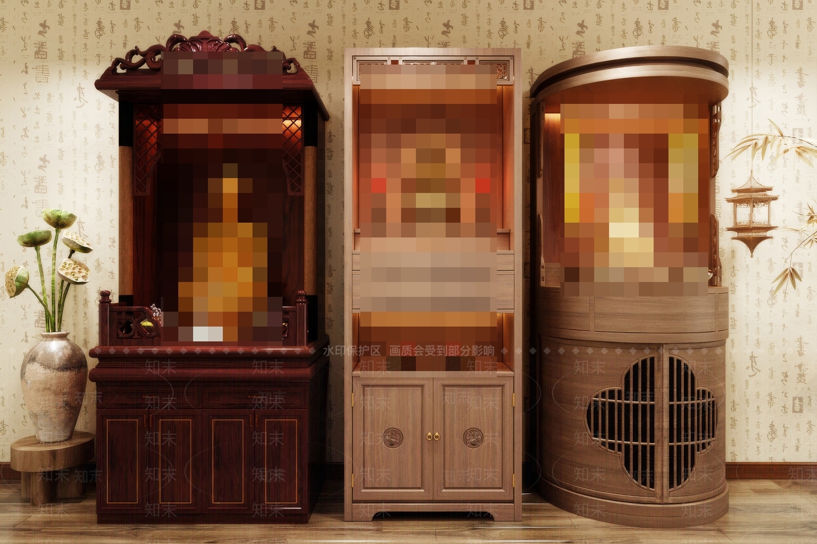 中式佛龛3D模型下载【ID:1184393118】