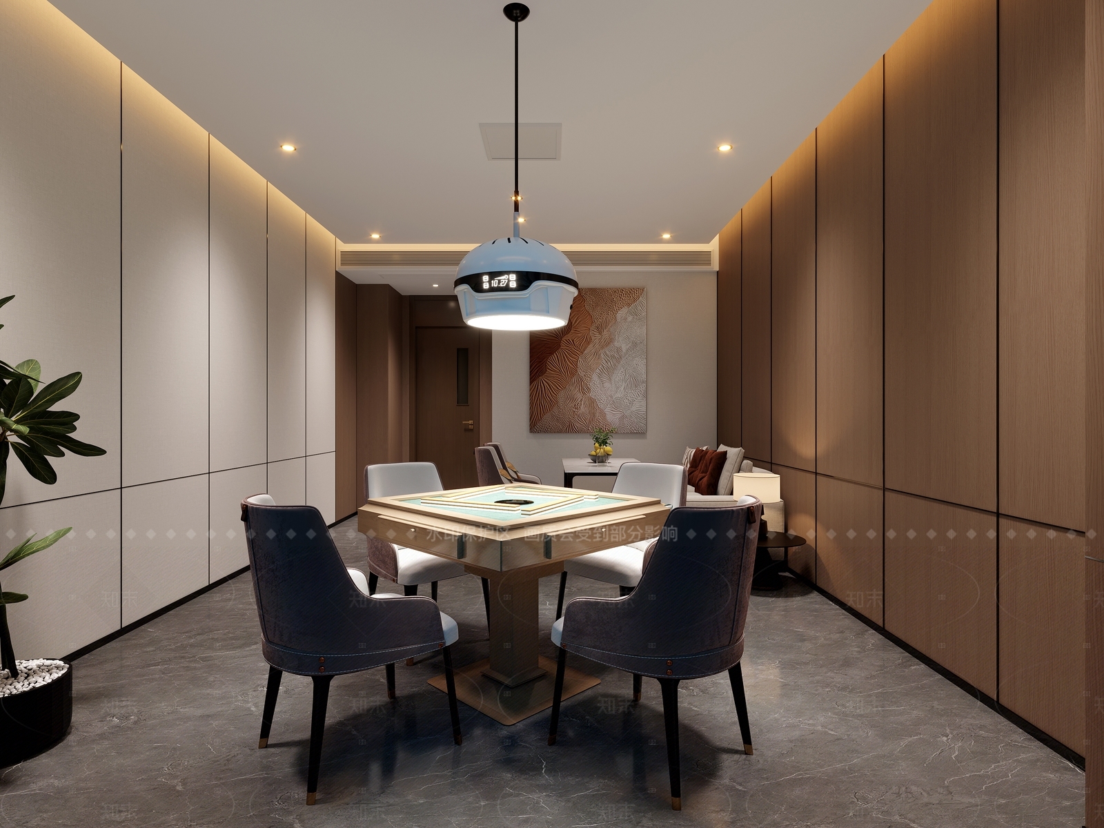 新中式客餐厅3D模型下载【ID:1215000748】