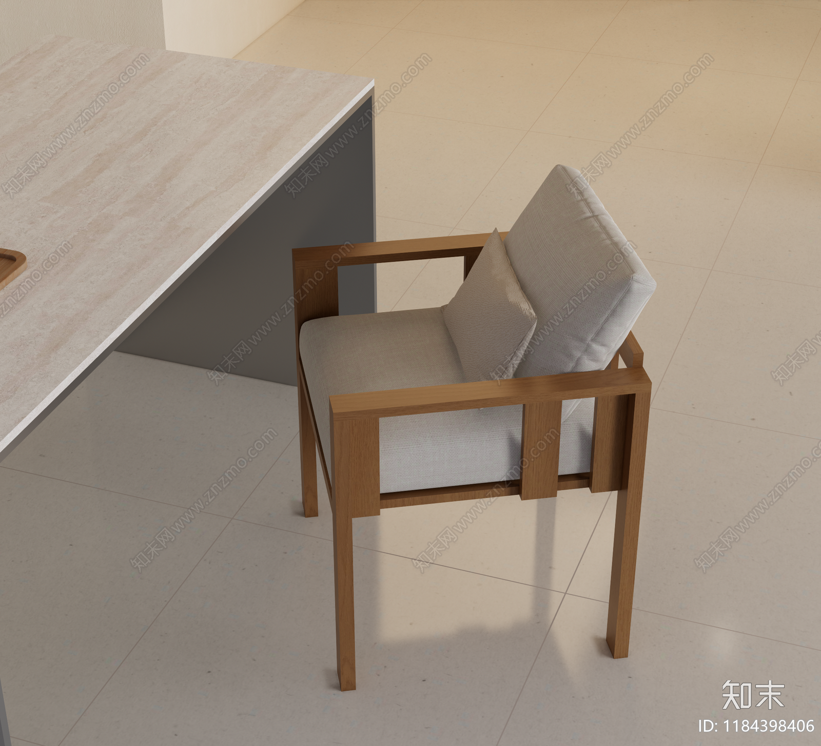 现代餐椅3D模型下载【ID:1184398406】