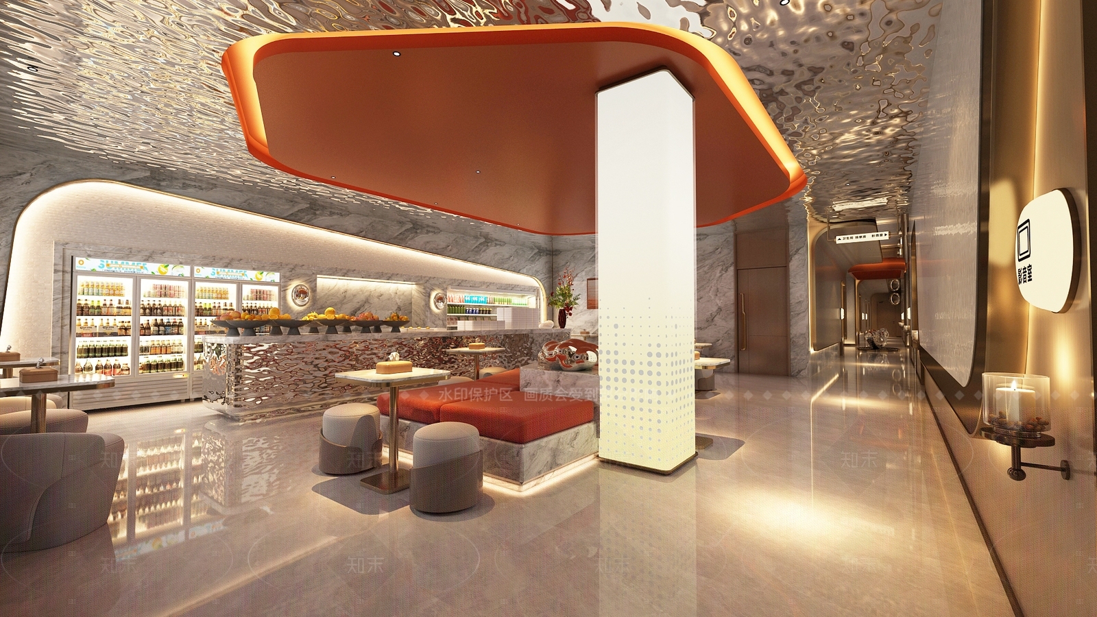 现代自助餐厅3D模型下载【ID:1184403680】