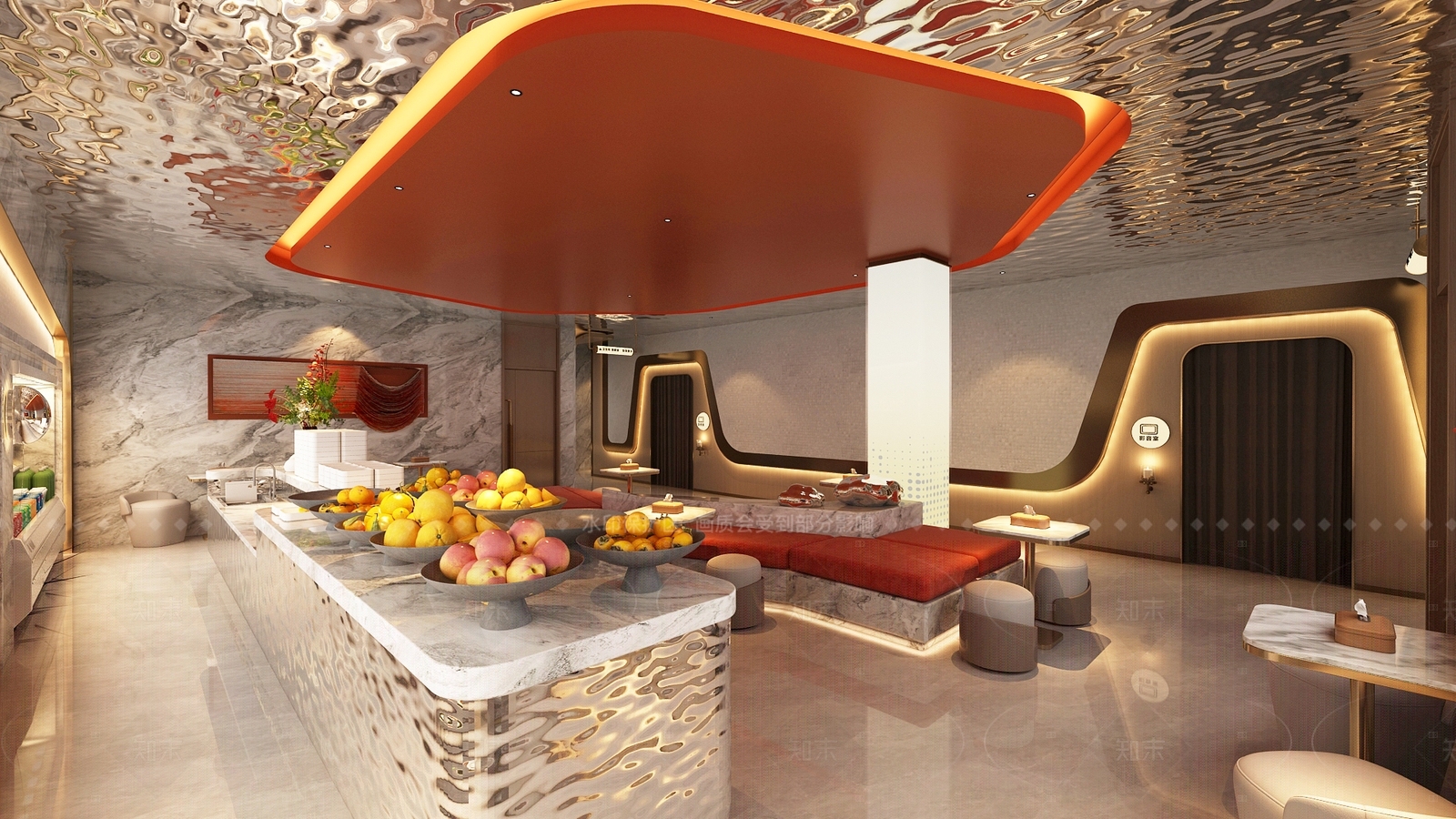 现代自助餐厅3D模型下载【ID:1184403680】