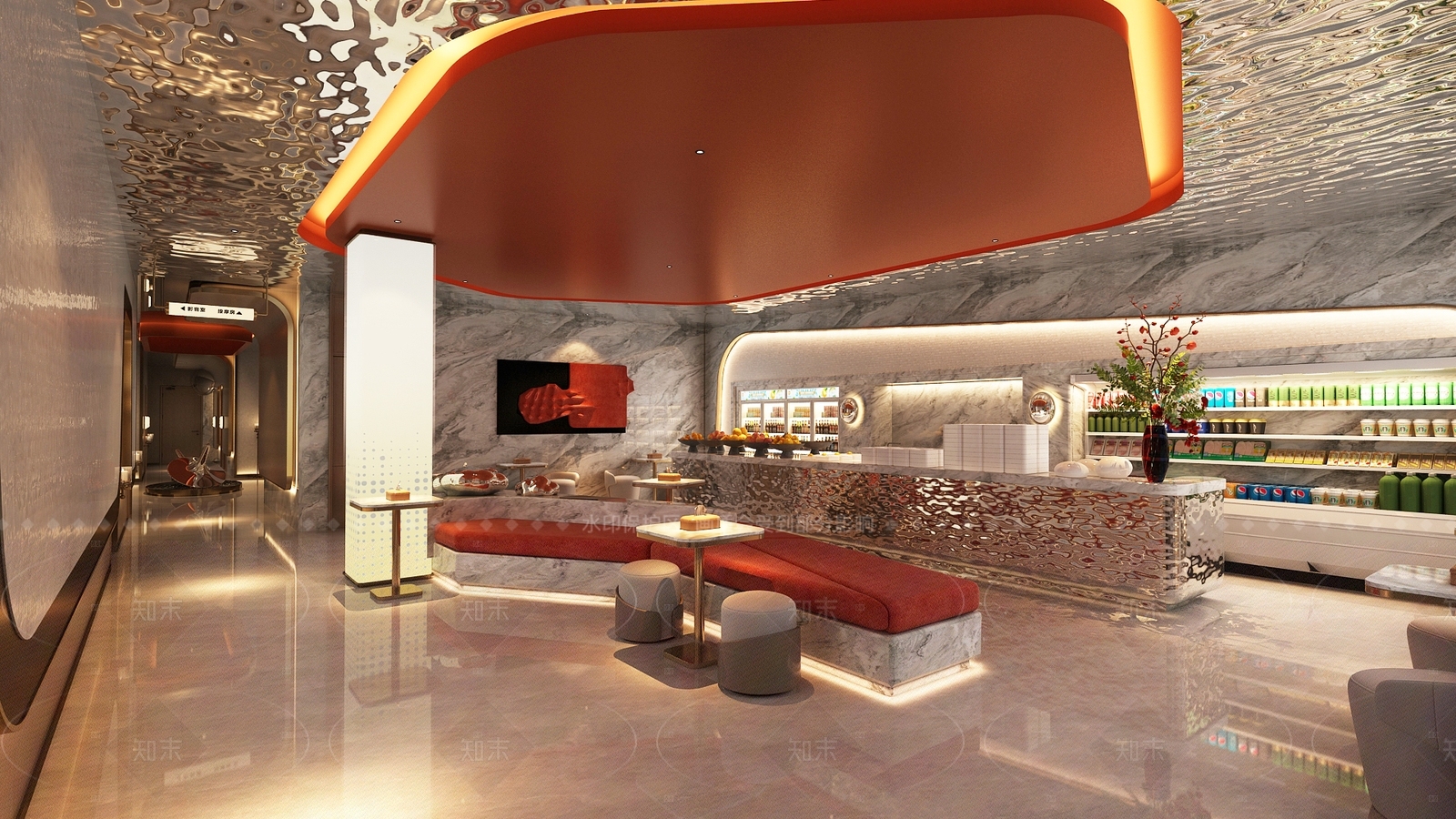 现代自助餐厅3D模型下载【ID:1184403680】