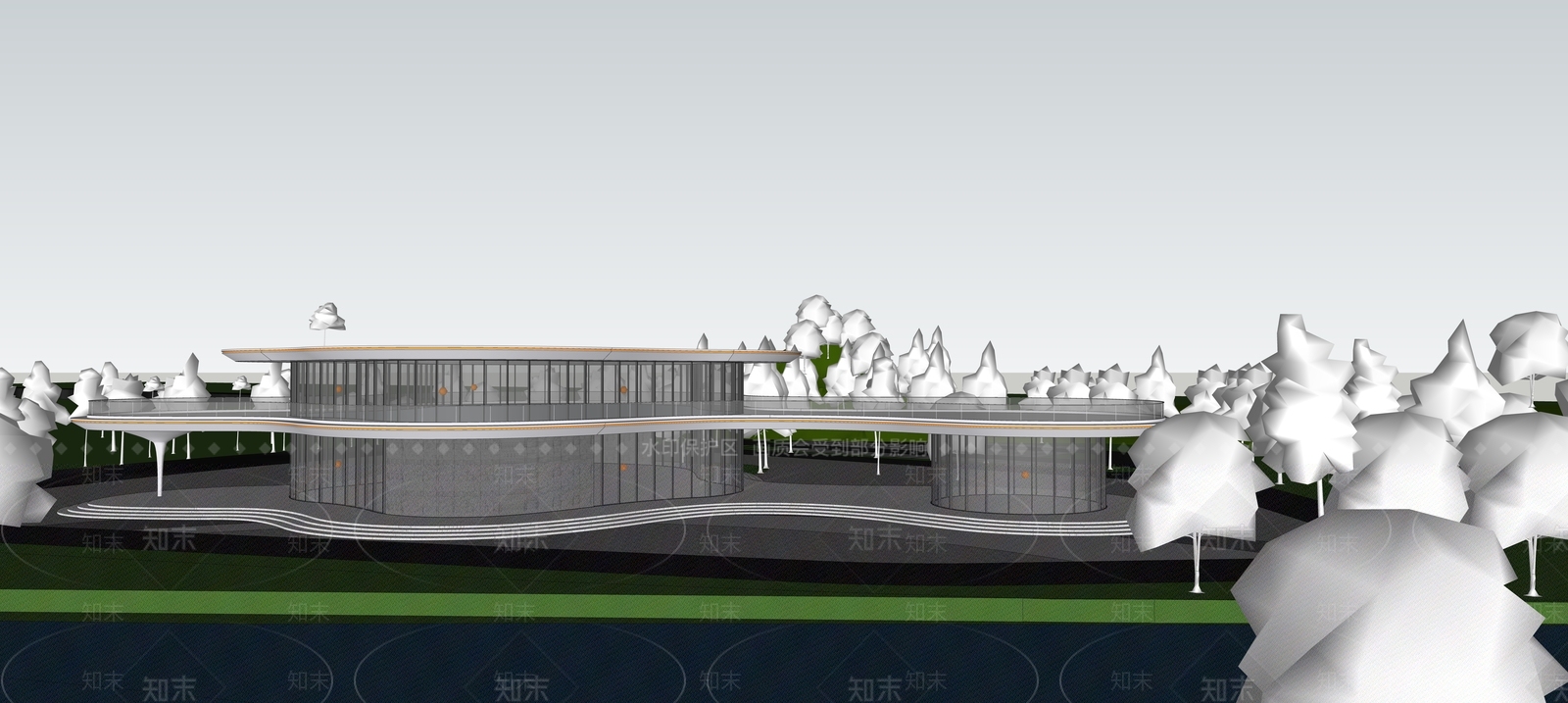 现代小公建SU模型下载【ID:1184404194】