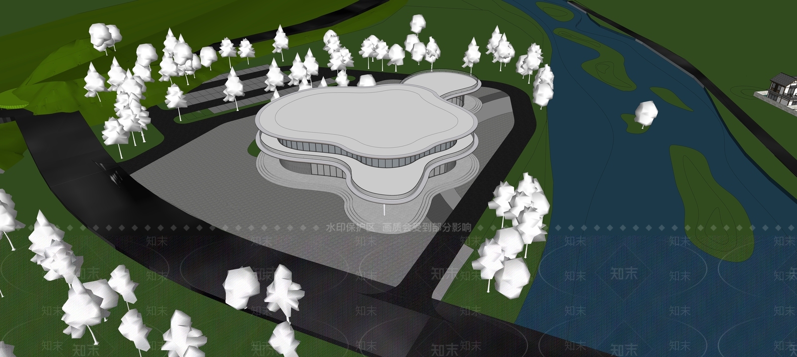现代小公建SU模型下载【ID:1184404194】