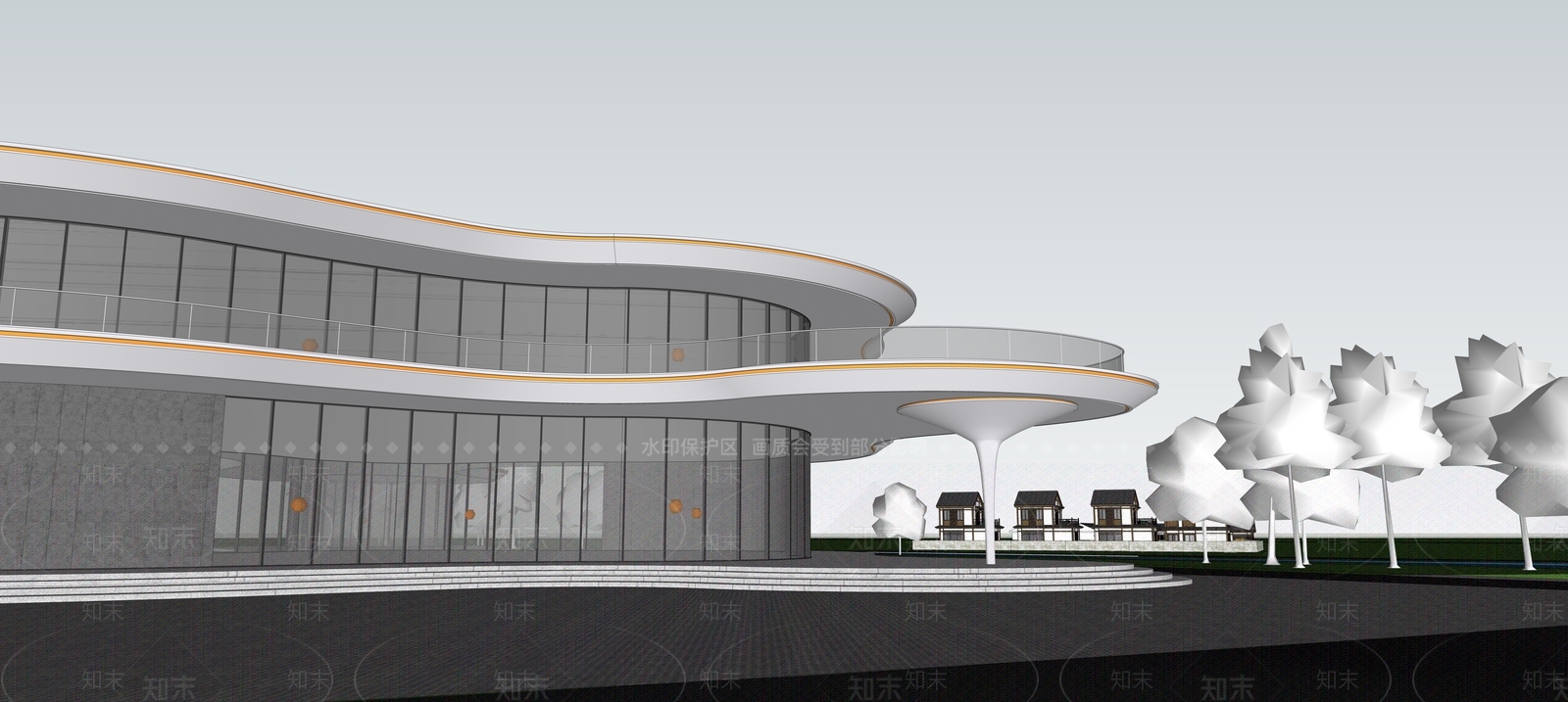 现代小公建SU模型下载【ID:1184404194】