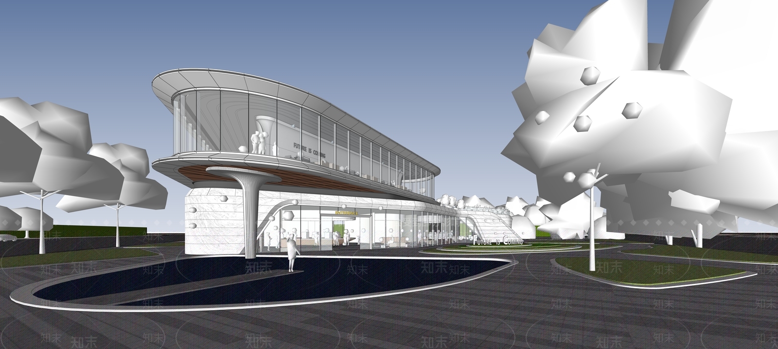 现代小公建SU模型下载【ID:1184404889】