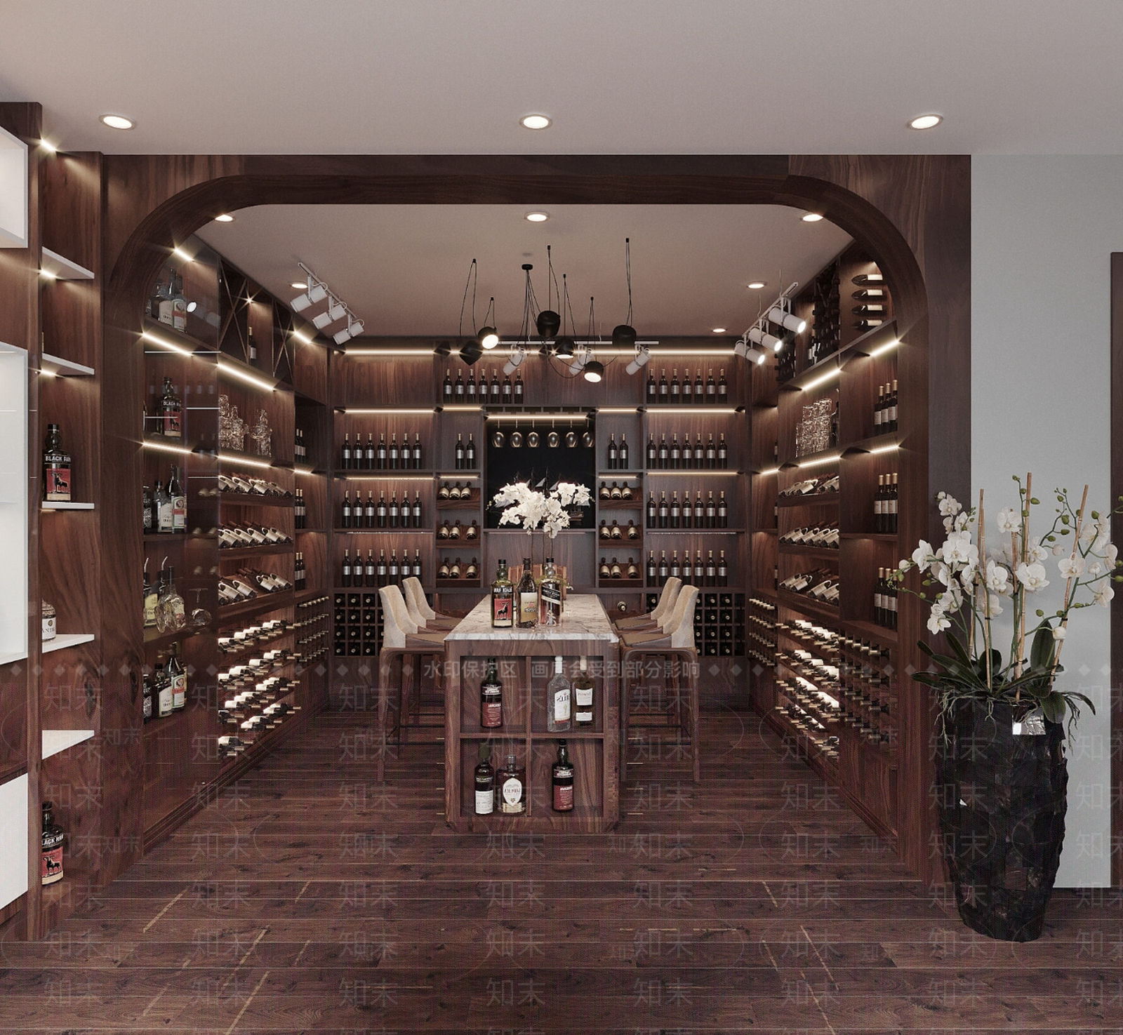现代美式烟酒店3D模型下载【ID:1184409067】