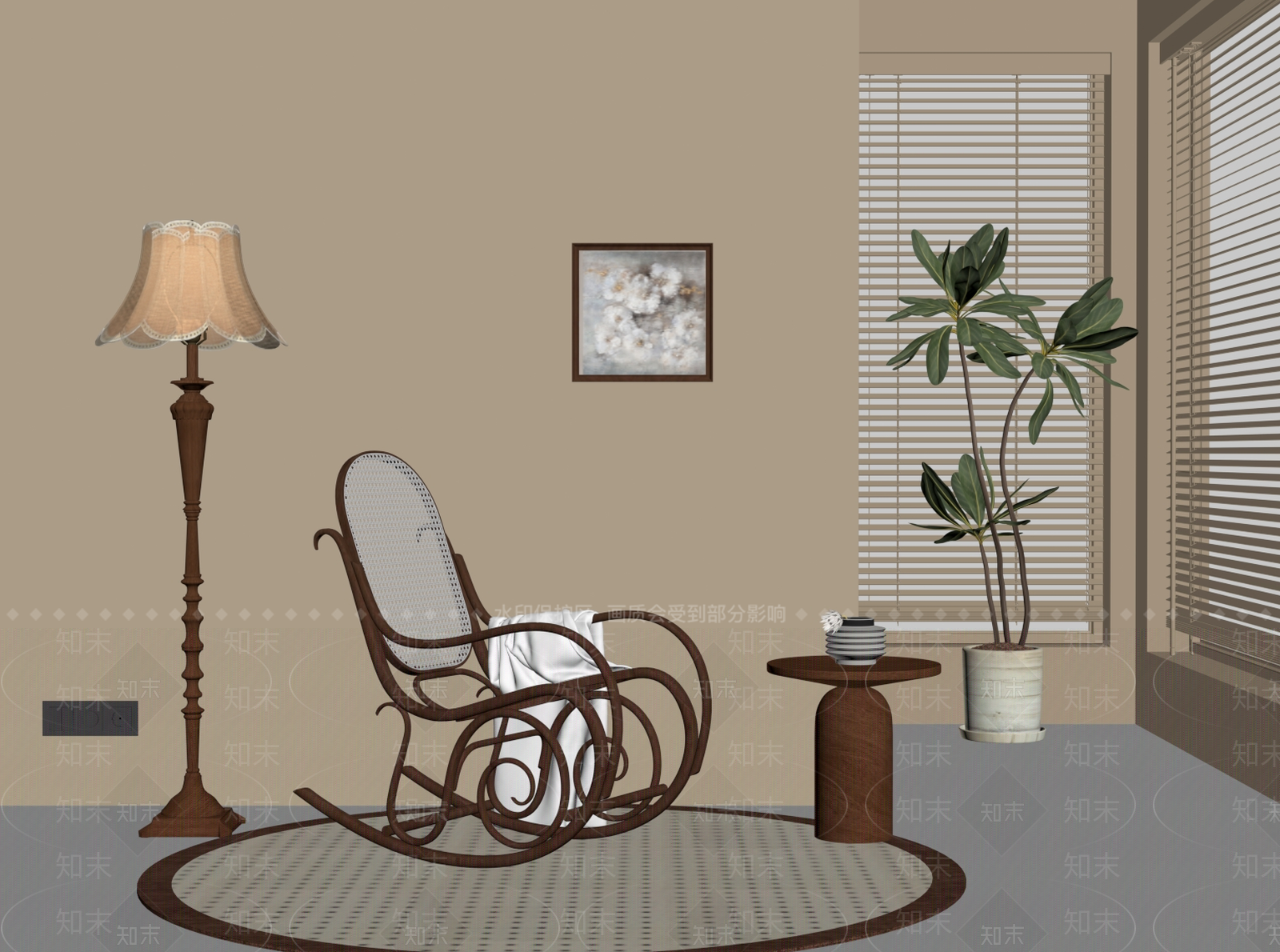 法式躺椅SU模型下载【ID:1184412667】