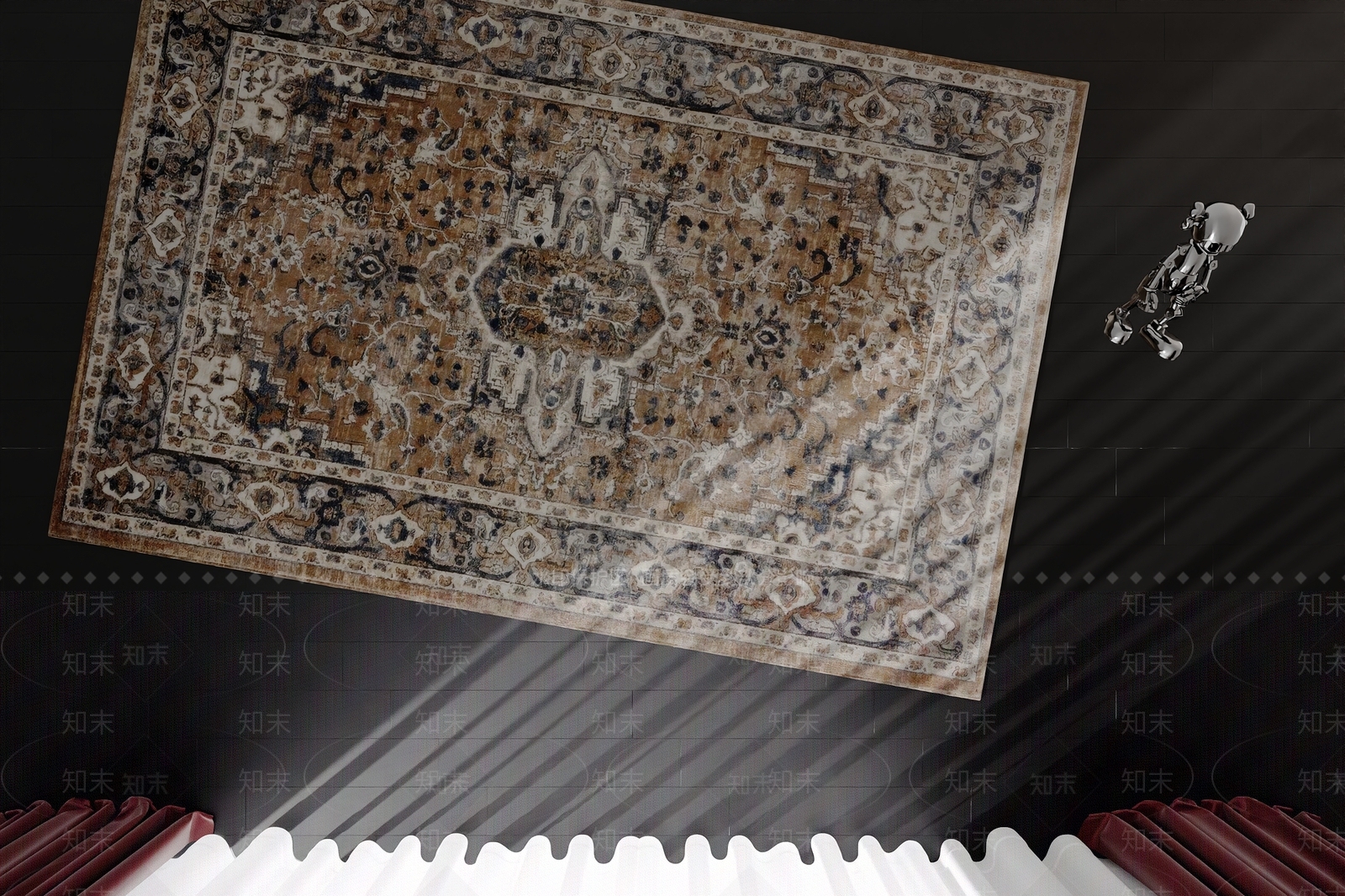 中古美式地毯3D模型下载【ID:1184413695】