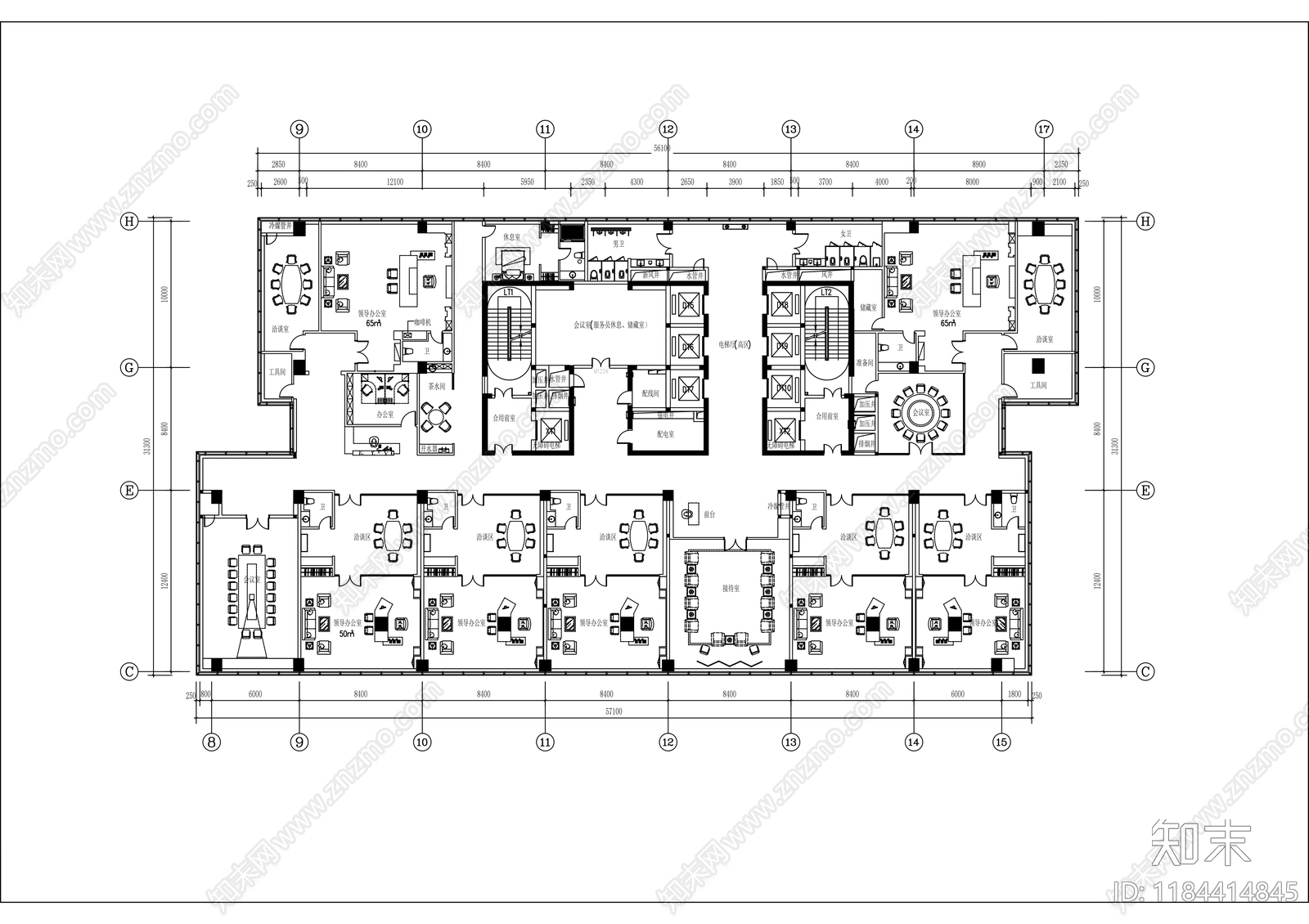 建筑平面图施工图下载【ID:1184414845】