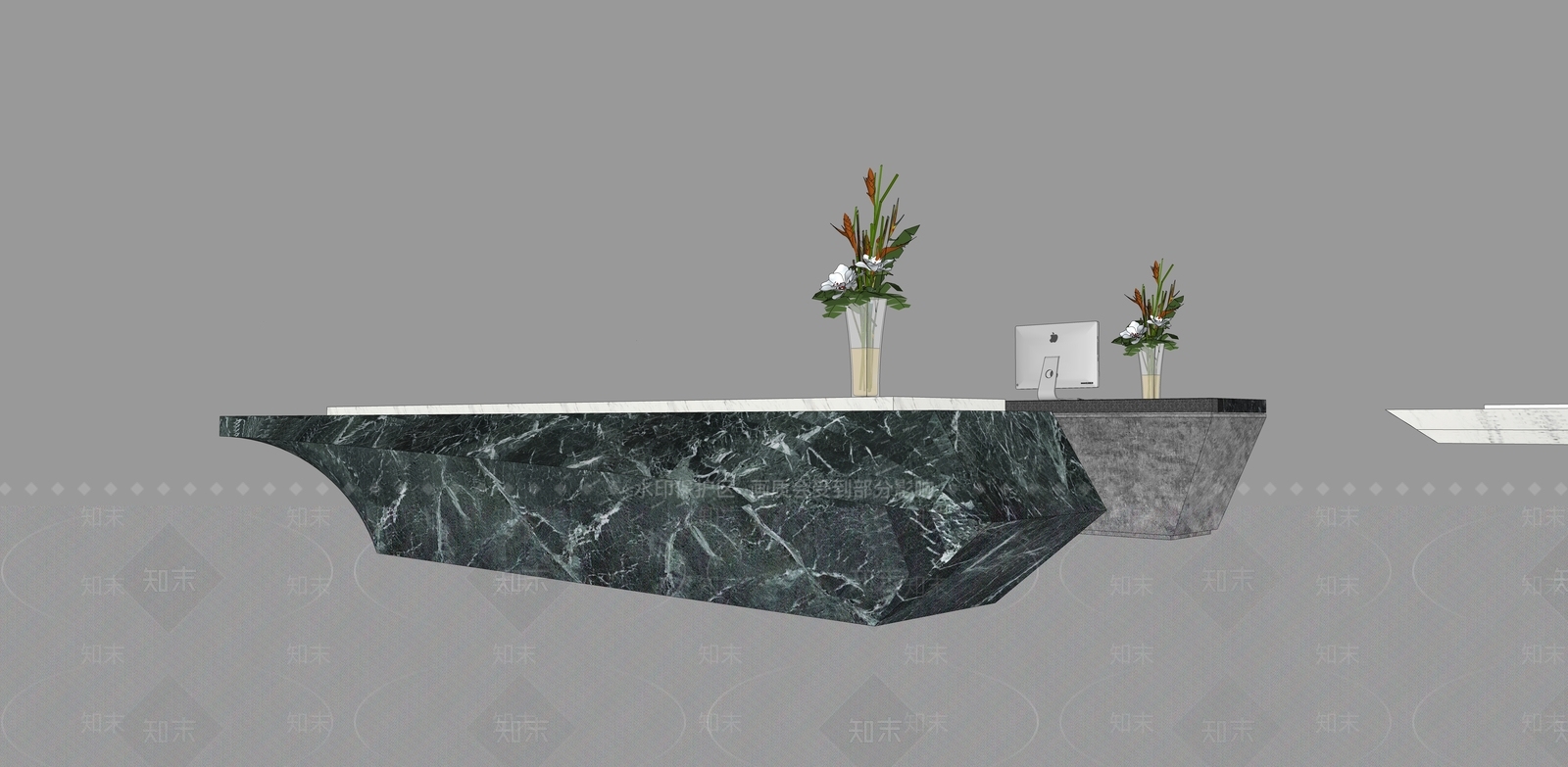 现代办公大堂SU模型下载【ID:1184420154】