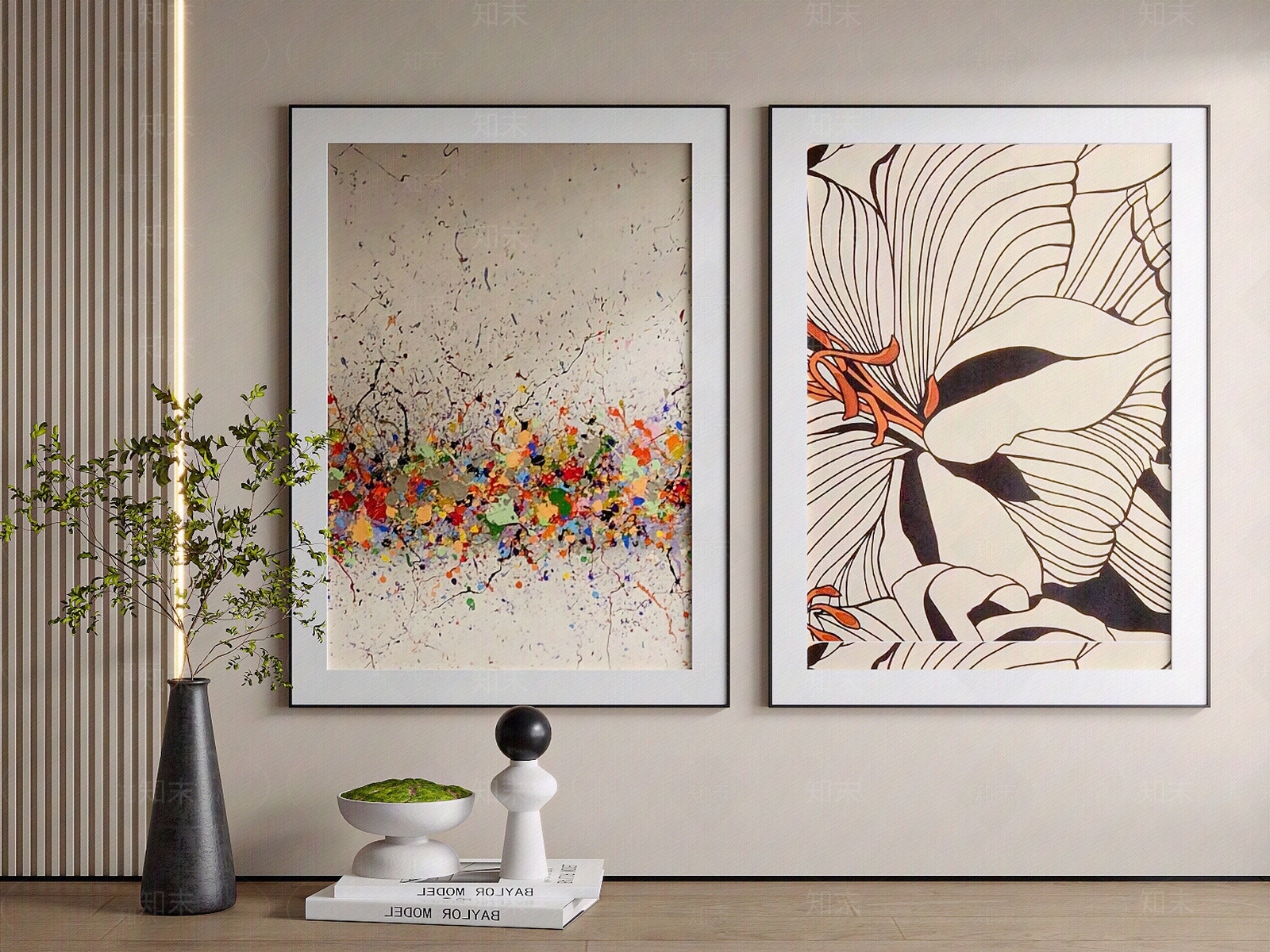 现代挂画贴图下载【ID:1184422464】