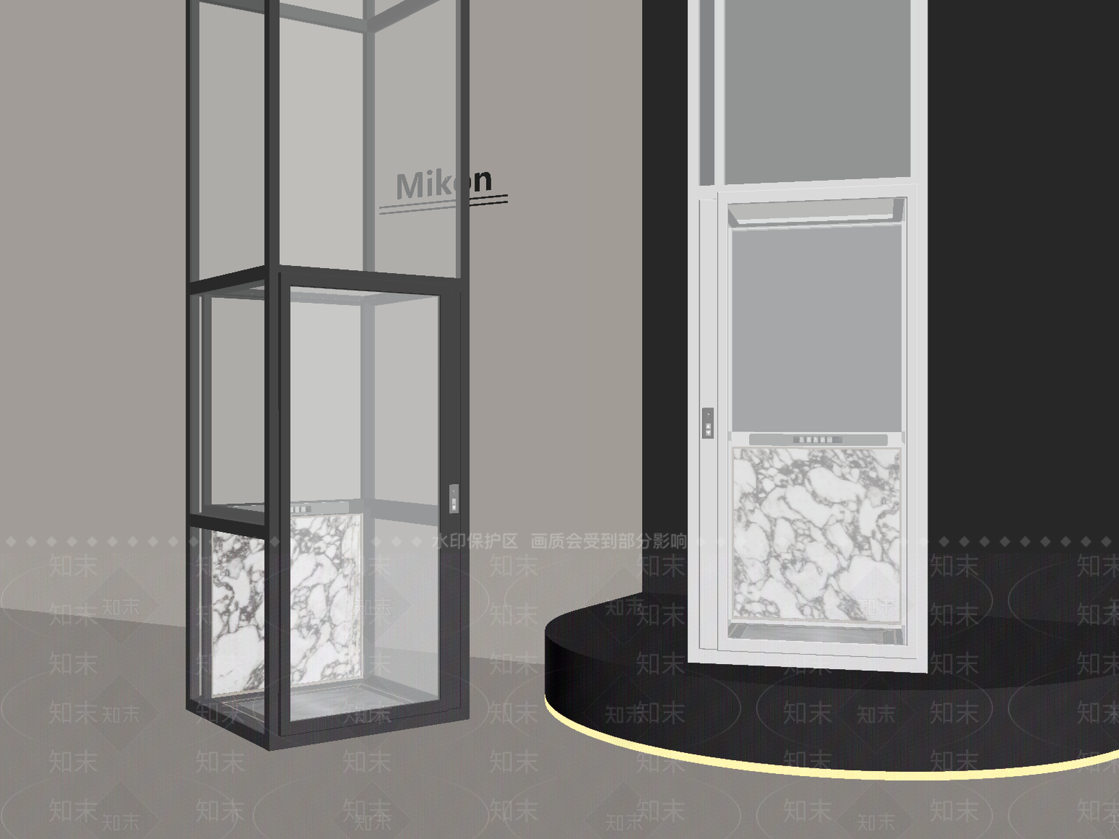 现代电梯SU模型下载【ID:1184423013】