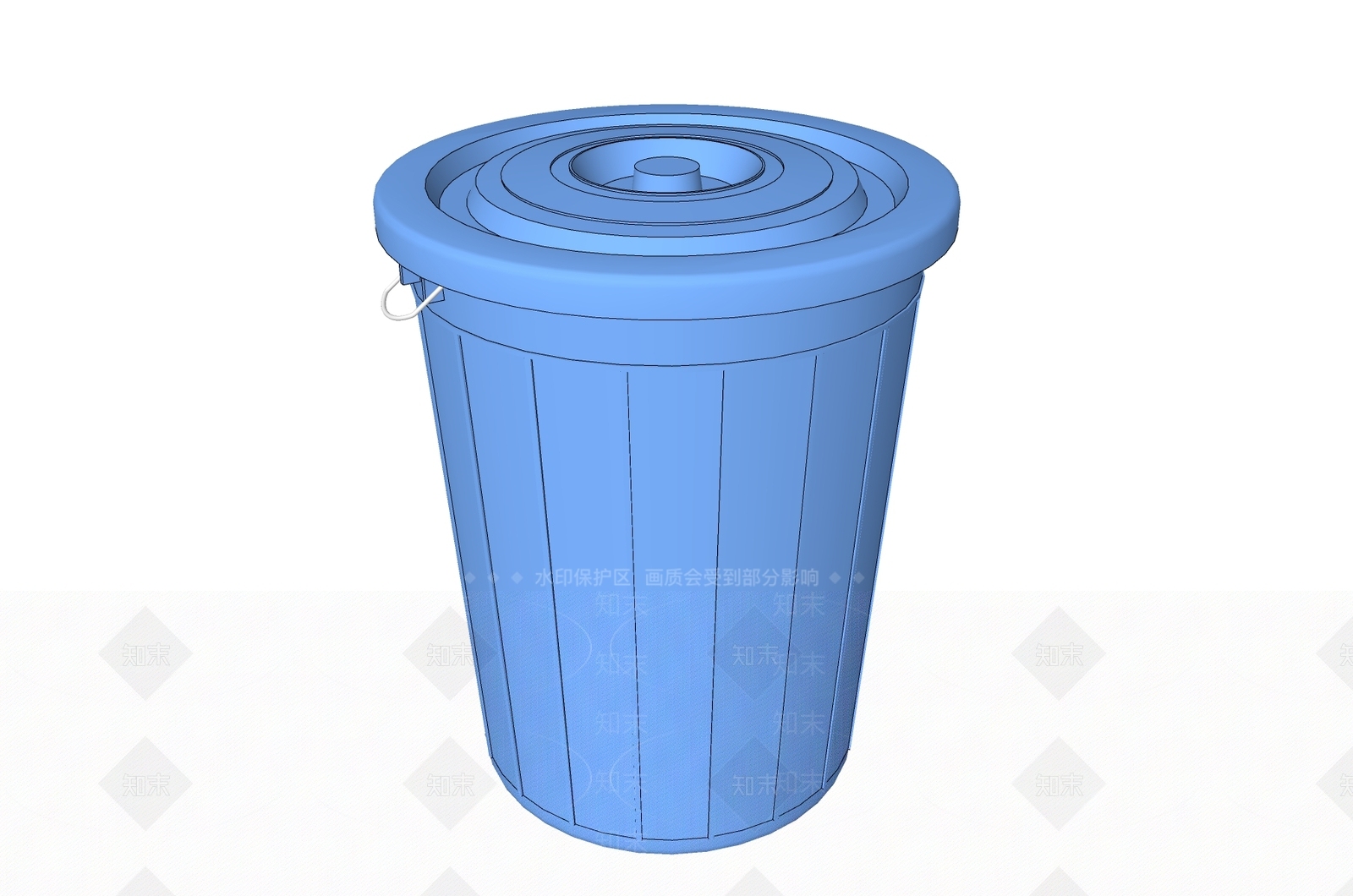 现代垃圾桶SU模型下载【ID:1184423406】