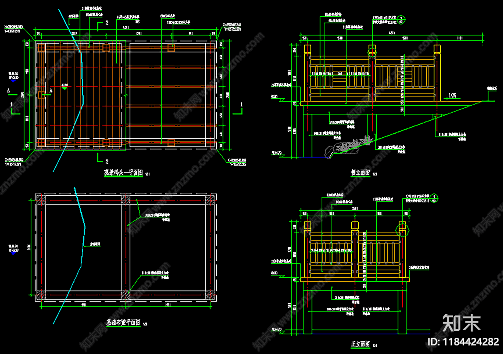 新中式中式平台施工图下载【ID:1184424282】