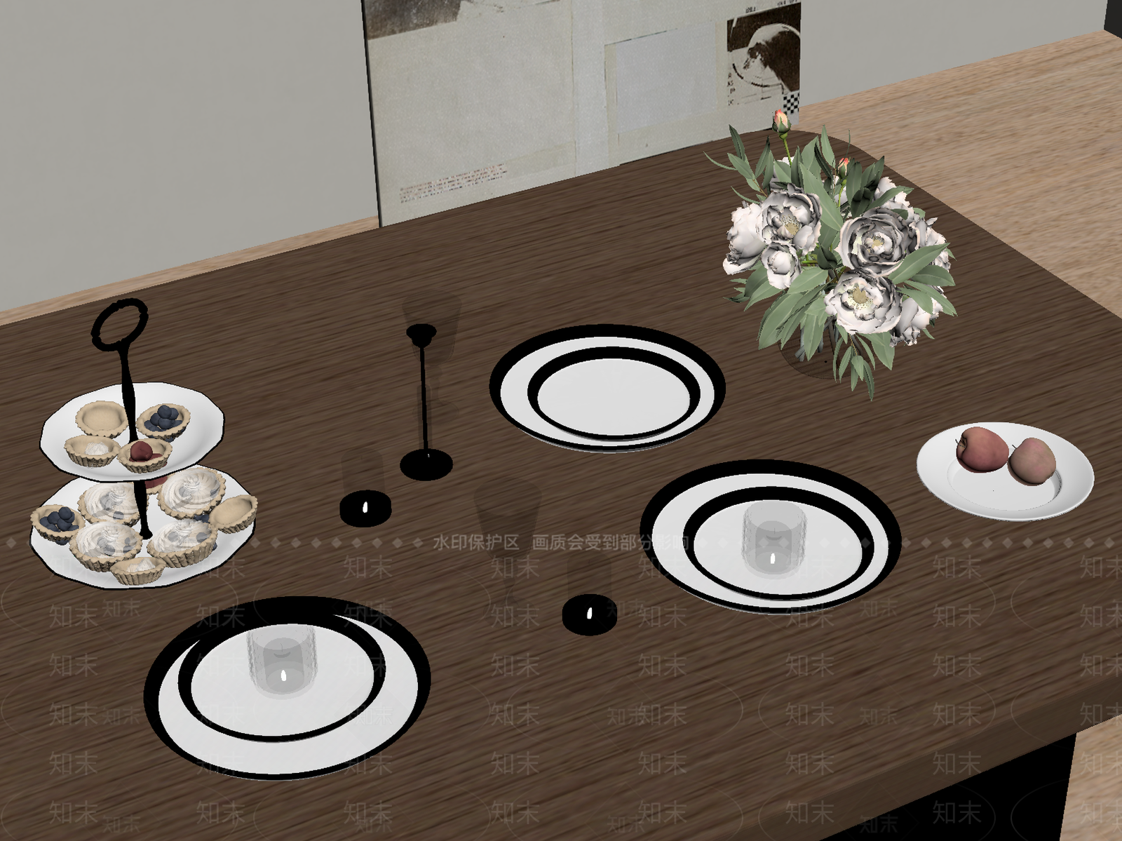 餐具SU模型下载【ID:1184424832】