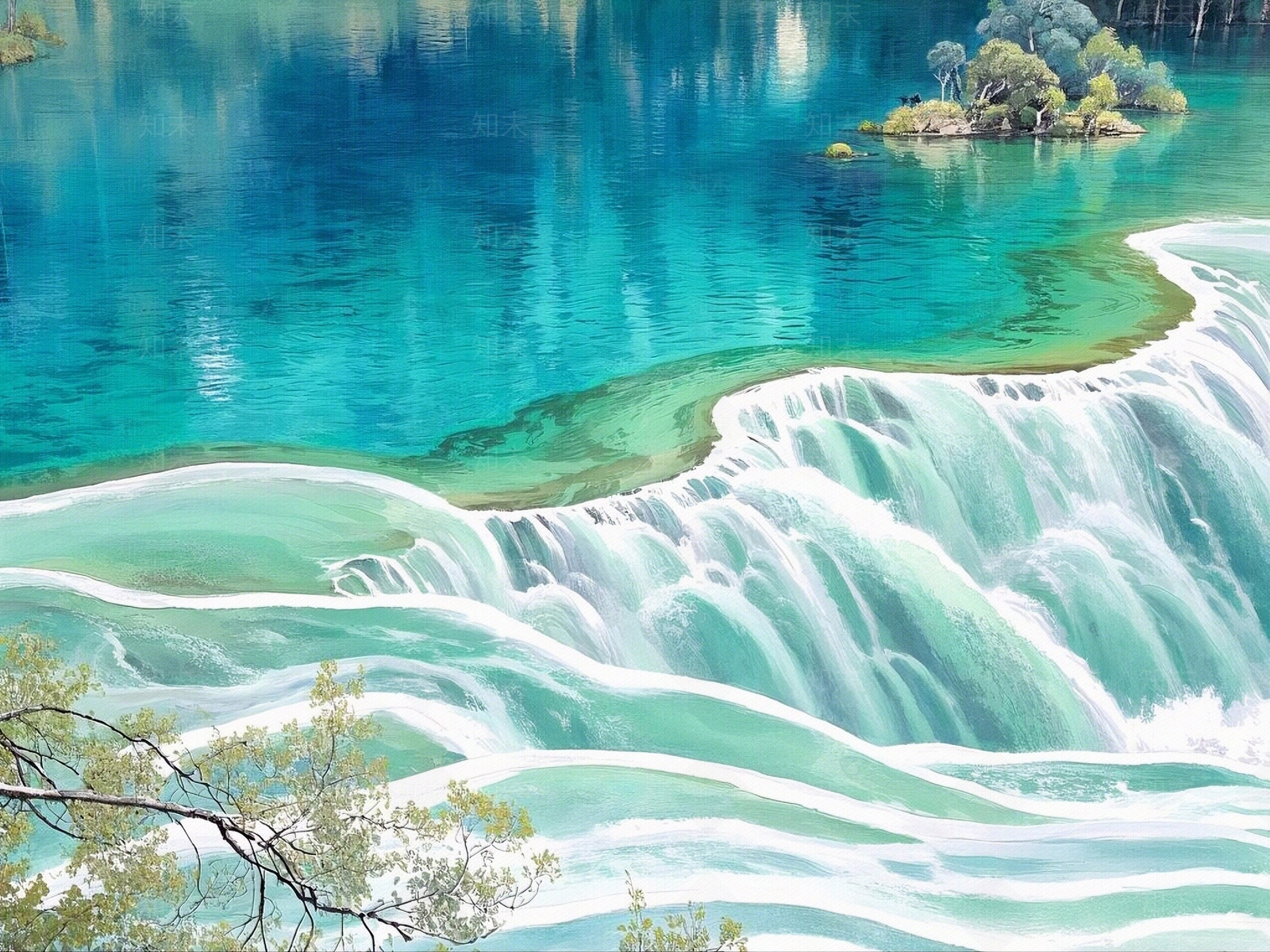 新中式中式挂画贴图下载【ID:1184426427】