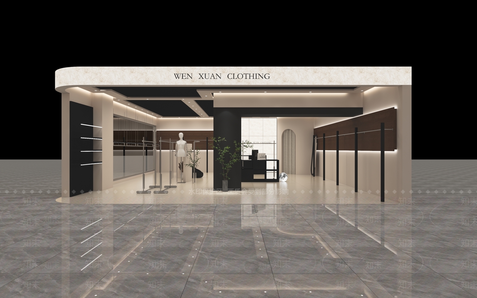 意式轻奢服装店3D模型下载【ID:1184426814】