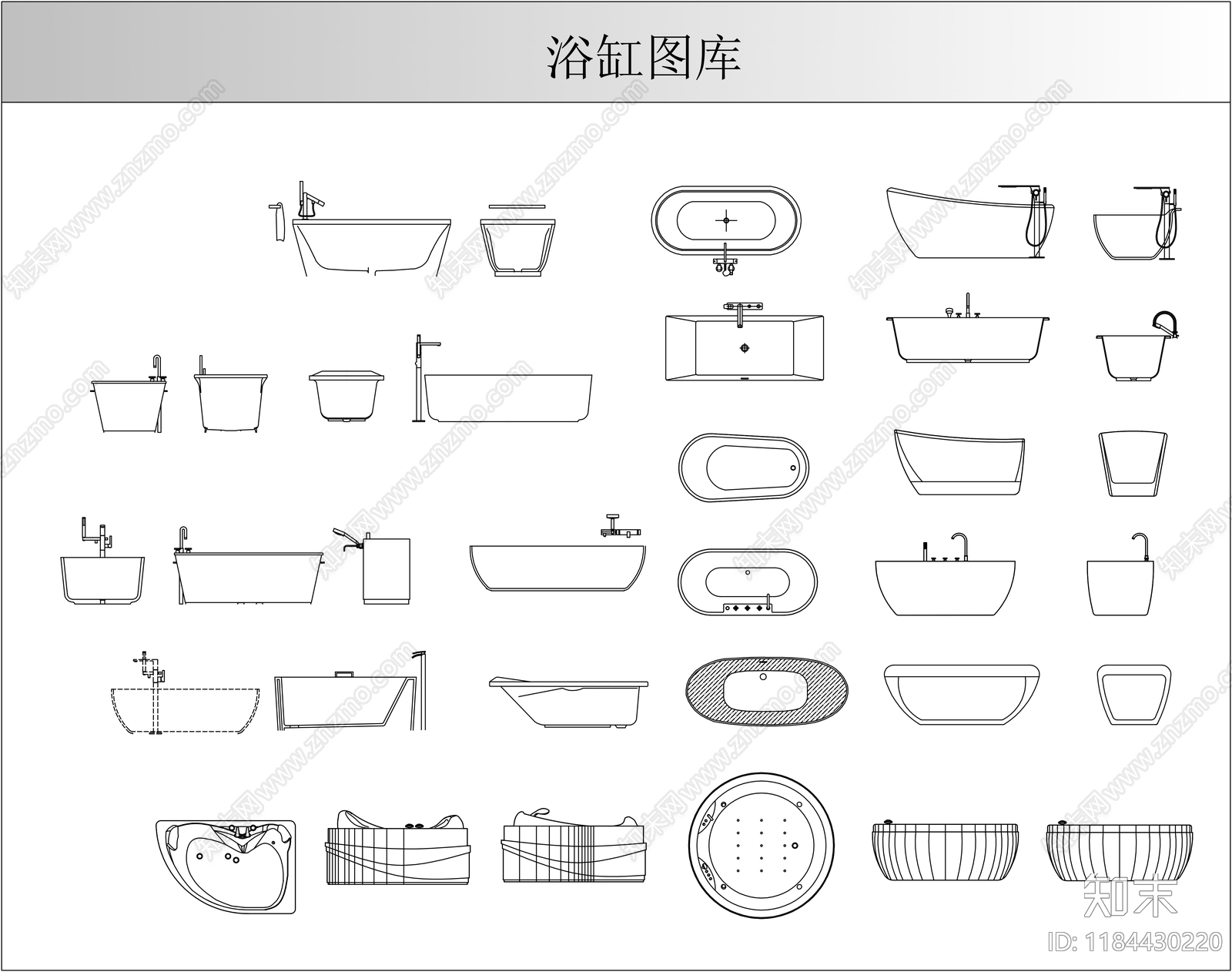 卫浴设施施工图下载【ID:1184430220】