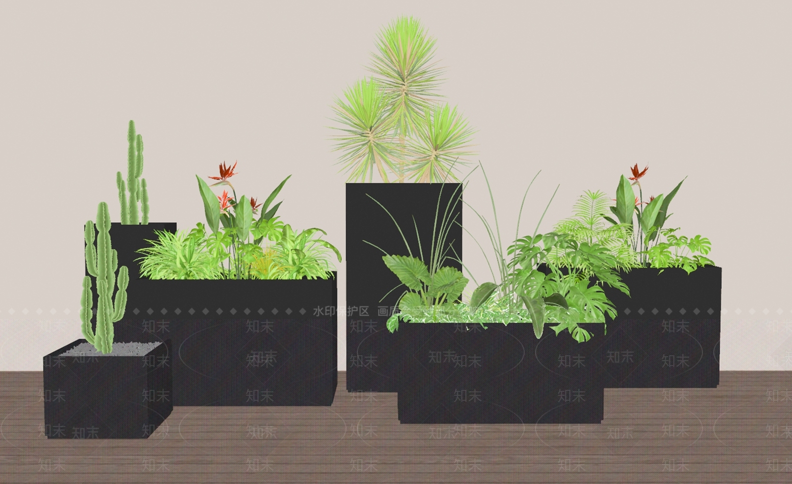 植物组合SU模型下载【ID:1184434947】